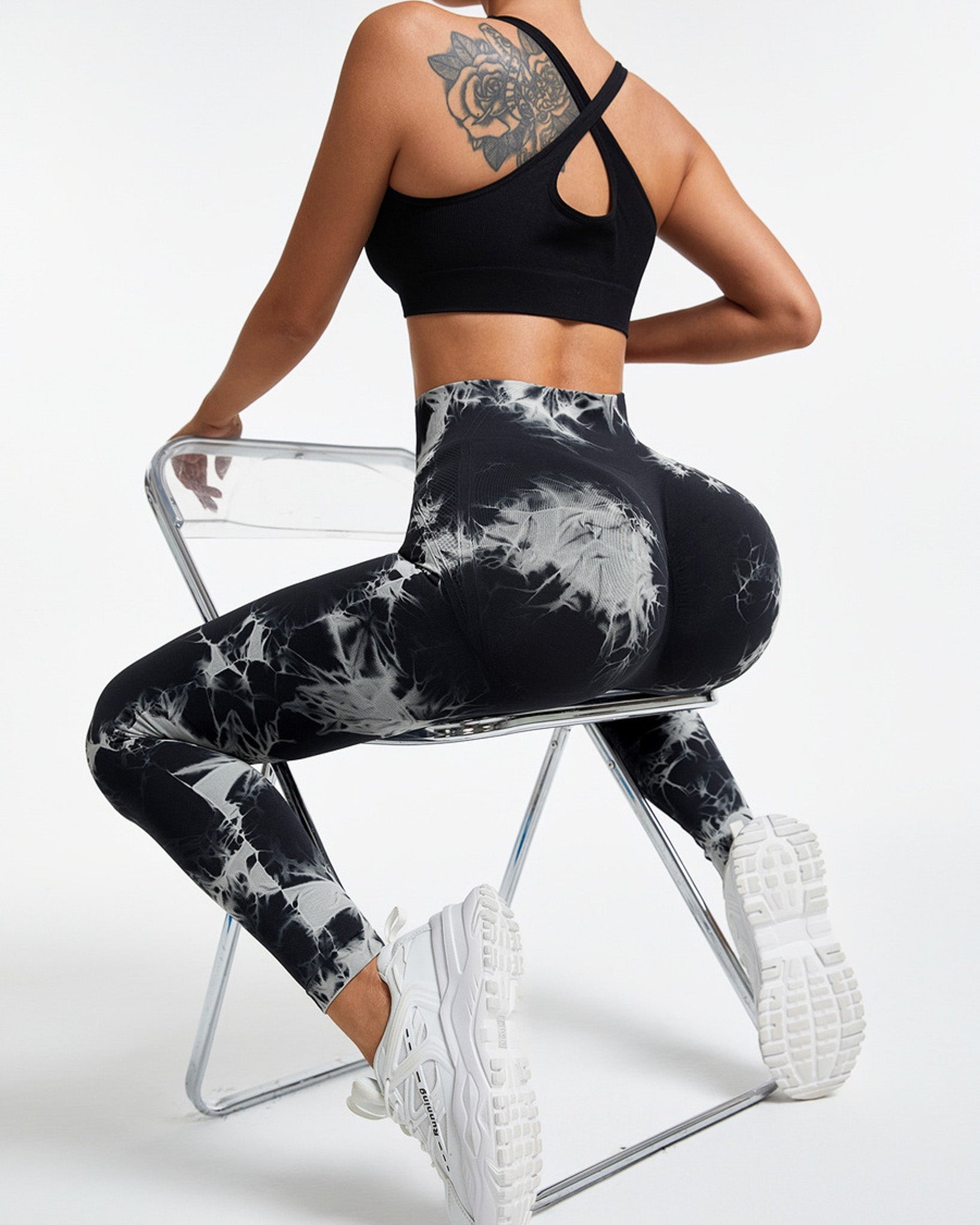 Calza Tie Dye Doble Push Up Levanta Gluteo Alta Calidad