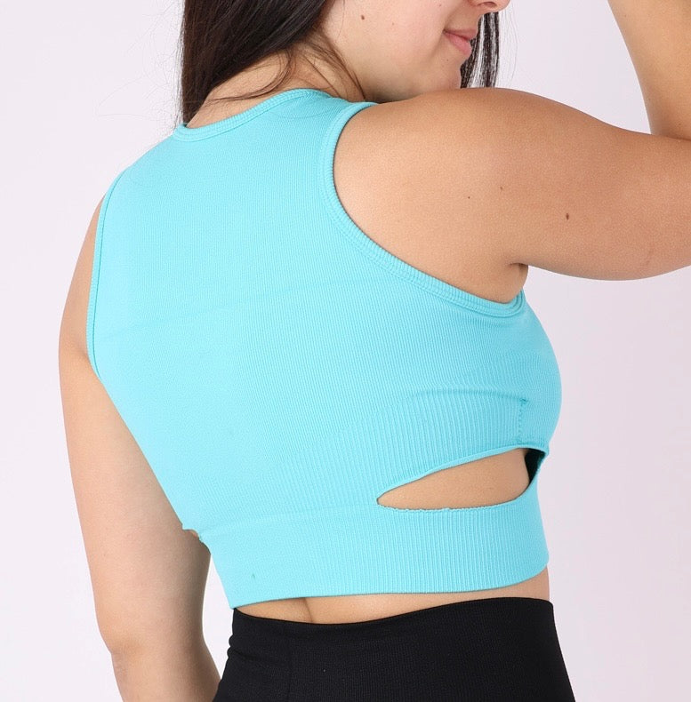 Sostén Deportivo Mujer Peto Sujetador Con Abertura Yj137