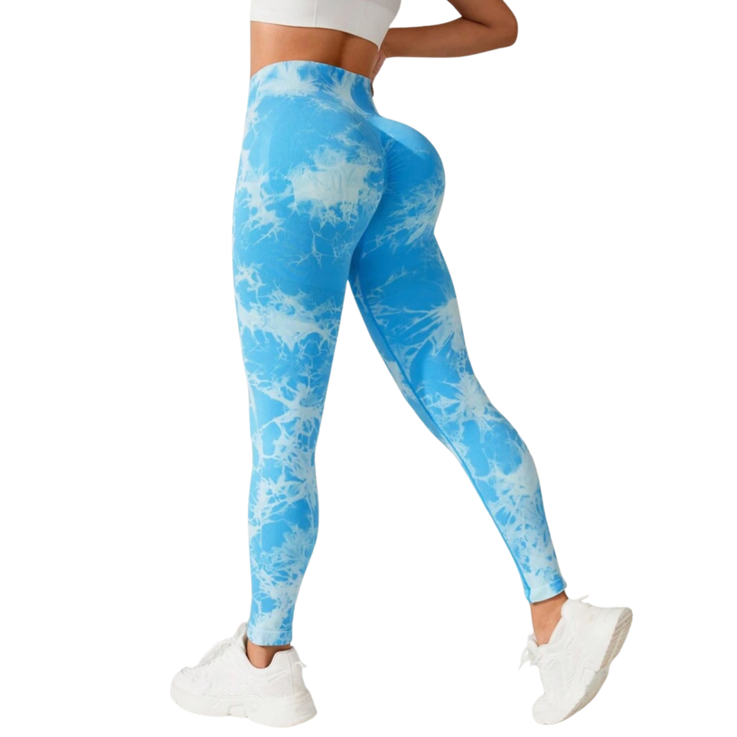 Calza Tie Dye Doble Push Up Levanta Gluteo Alta Calidad