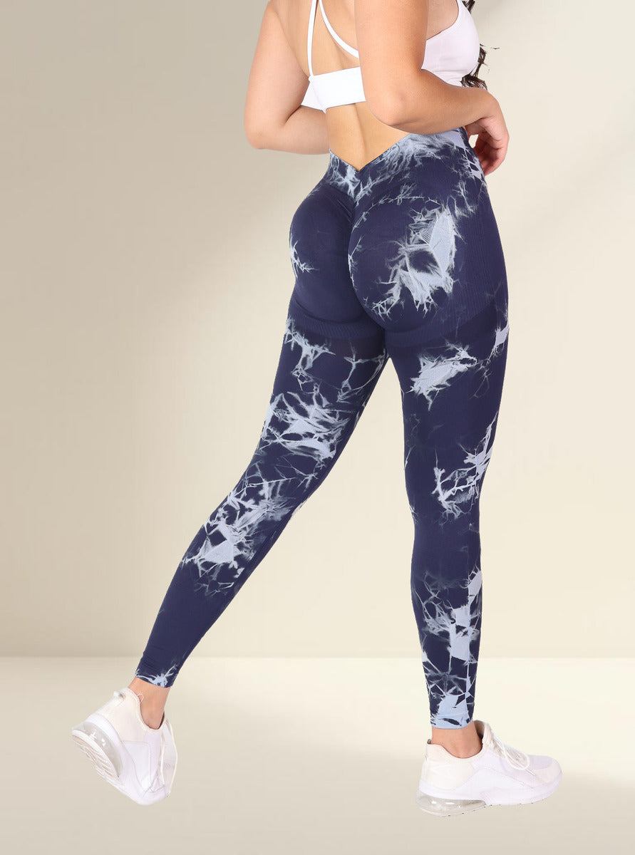 Calza Deportiva Leggins Leggings Pretina En V Doble Push Up