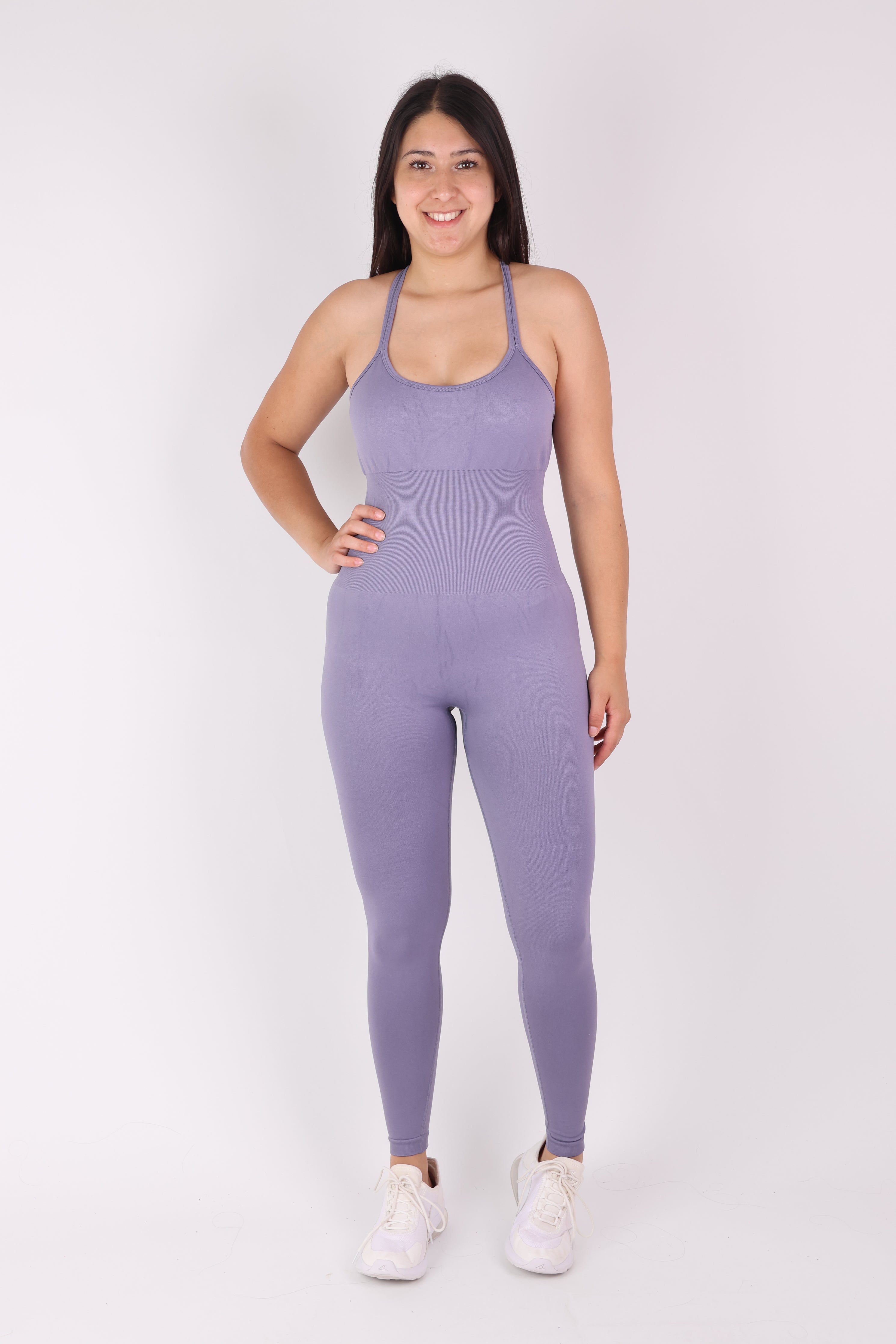 Enterito Calza Larga Push Up - Espalda Tiras Corte en V AN015