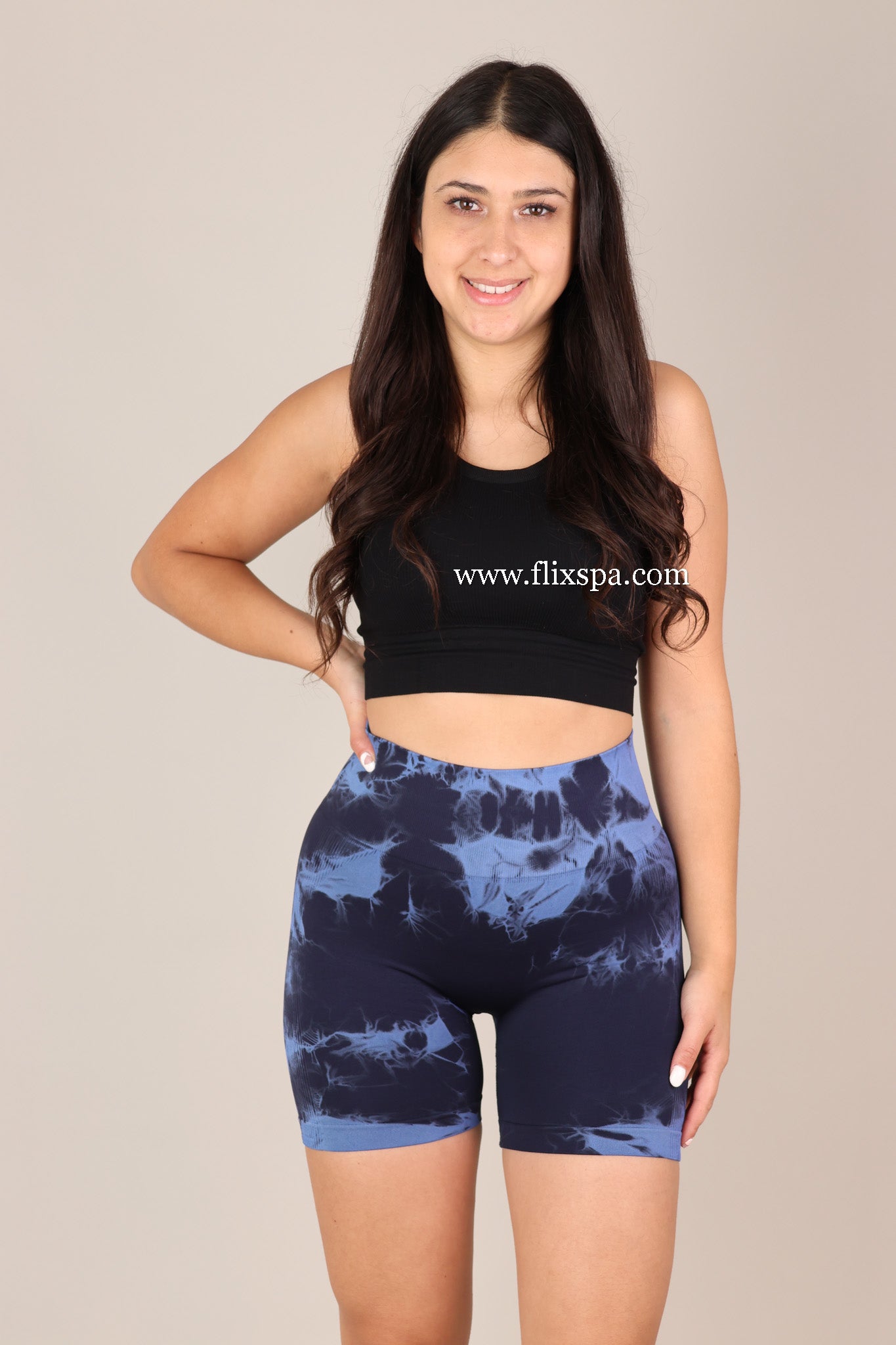 Short Tie Dye con Doble Push Up