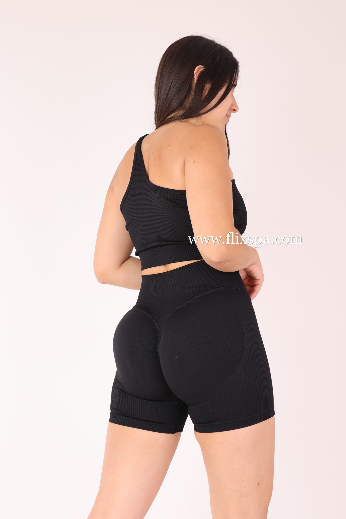 Conjunto Corto Push up Short pretina cruzada y Peto Asimétrico - YJ182