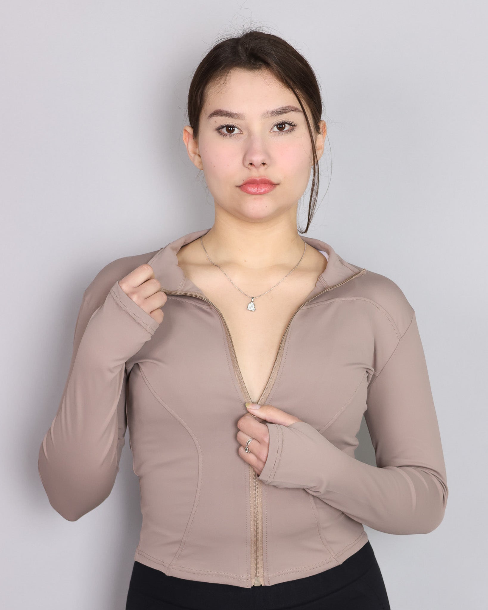 Chaqueta Deportiva Con Cierre Austada Para Mujer