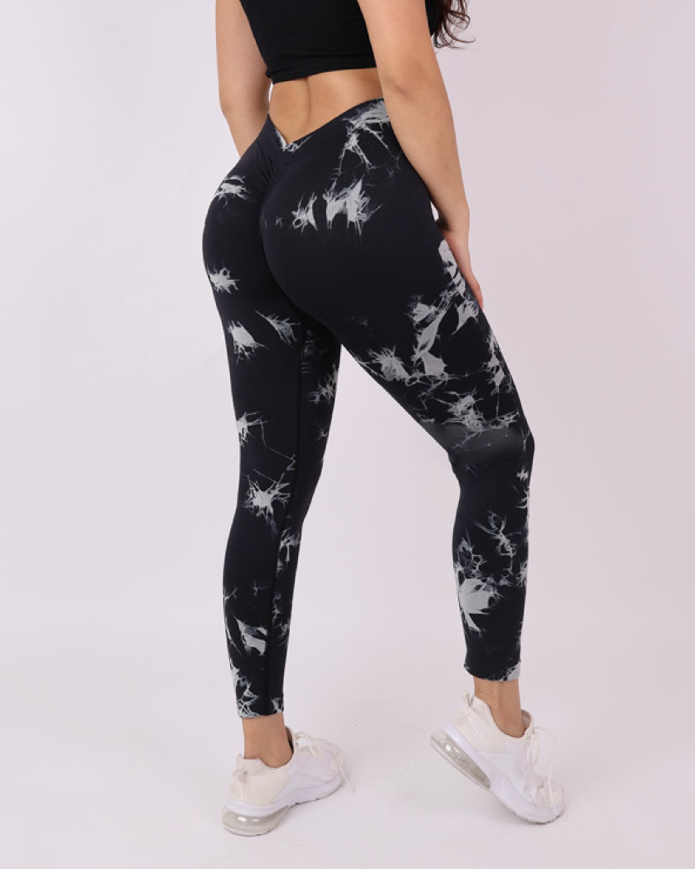 Calza Deportiva Mujer Push up Tie dye Corte en V - HY212