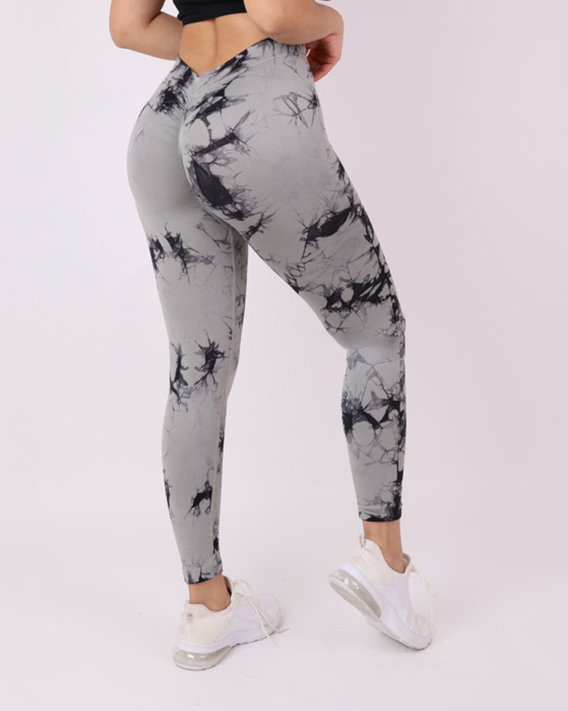 Calza Deportiva Mujer Push up Tie dye Corte en V - HY212