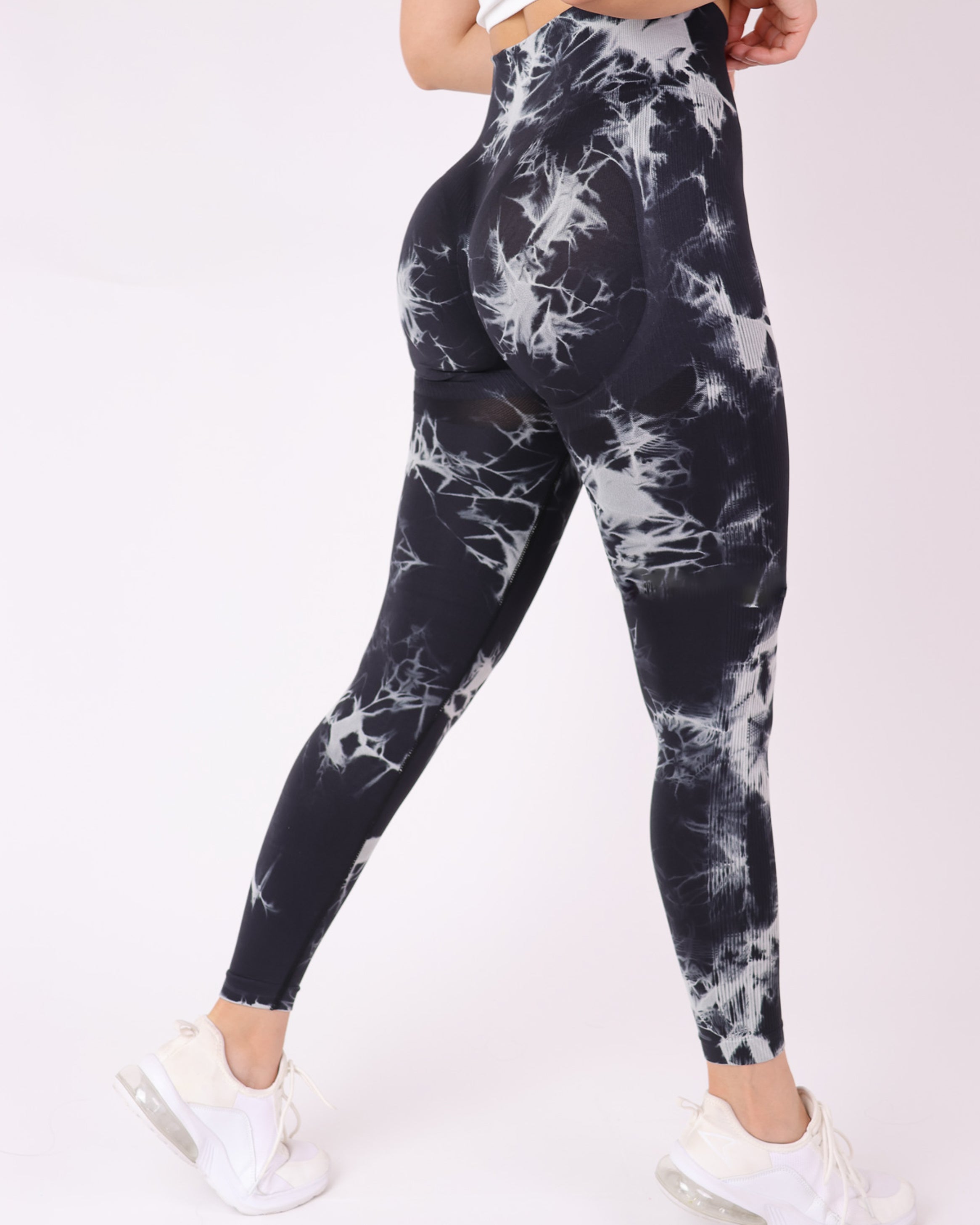Calza Mujer Deportiva Push Up con Bolsillo tie dye - HY08