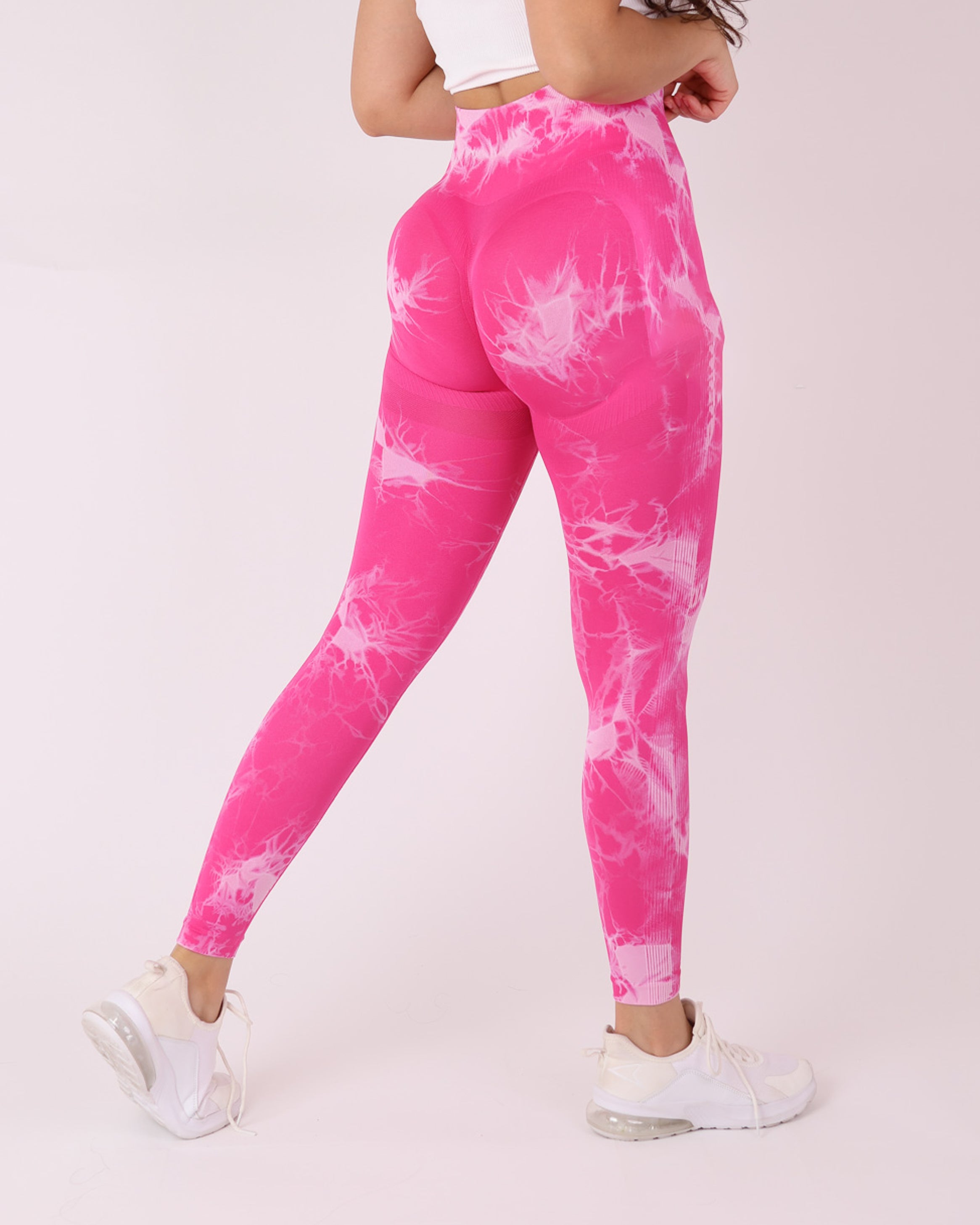 Calza Mujer Deportiva Push Up con Bolsillo tie dye - HY08