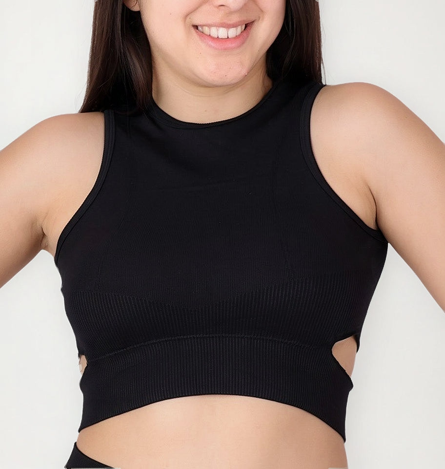 Sostén Deportivo Mujer Peto Sujetador Con Abertura Yj137