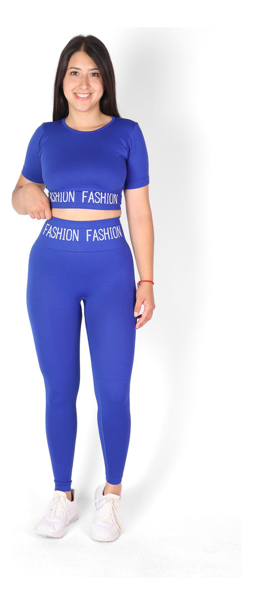 Conjunto Largo Gym Deportiva Polera Y Calza Push Up - Hy11