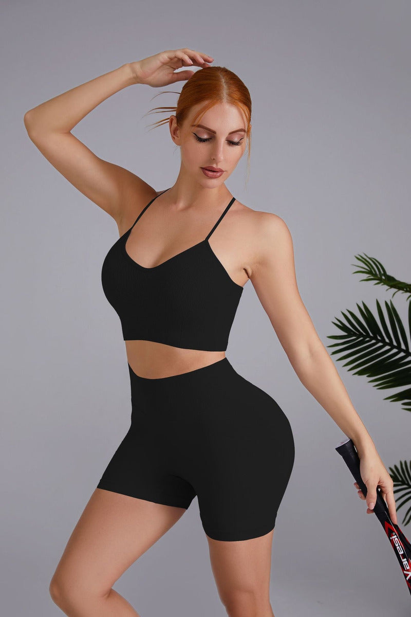 Conjunto Deportivo Mujer Gym Yoga Short Levanta Gluteos