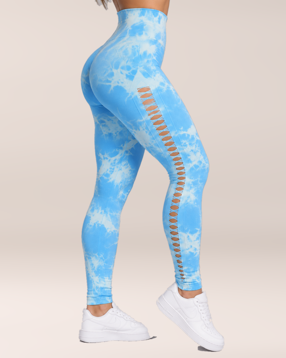 Leggings Tie Dye Push Up Abertura Escalonada Alta Calidad - YJ148