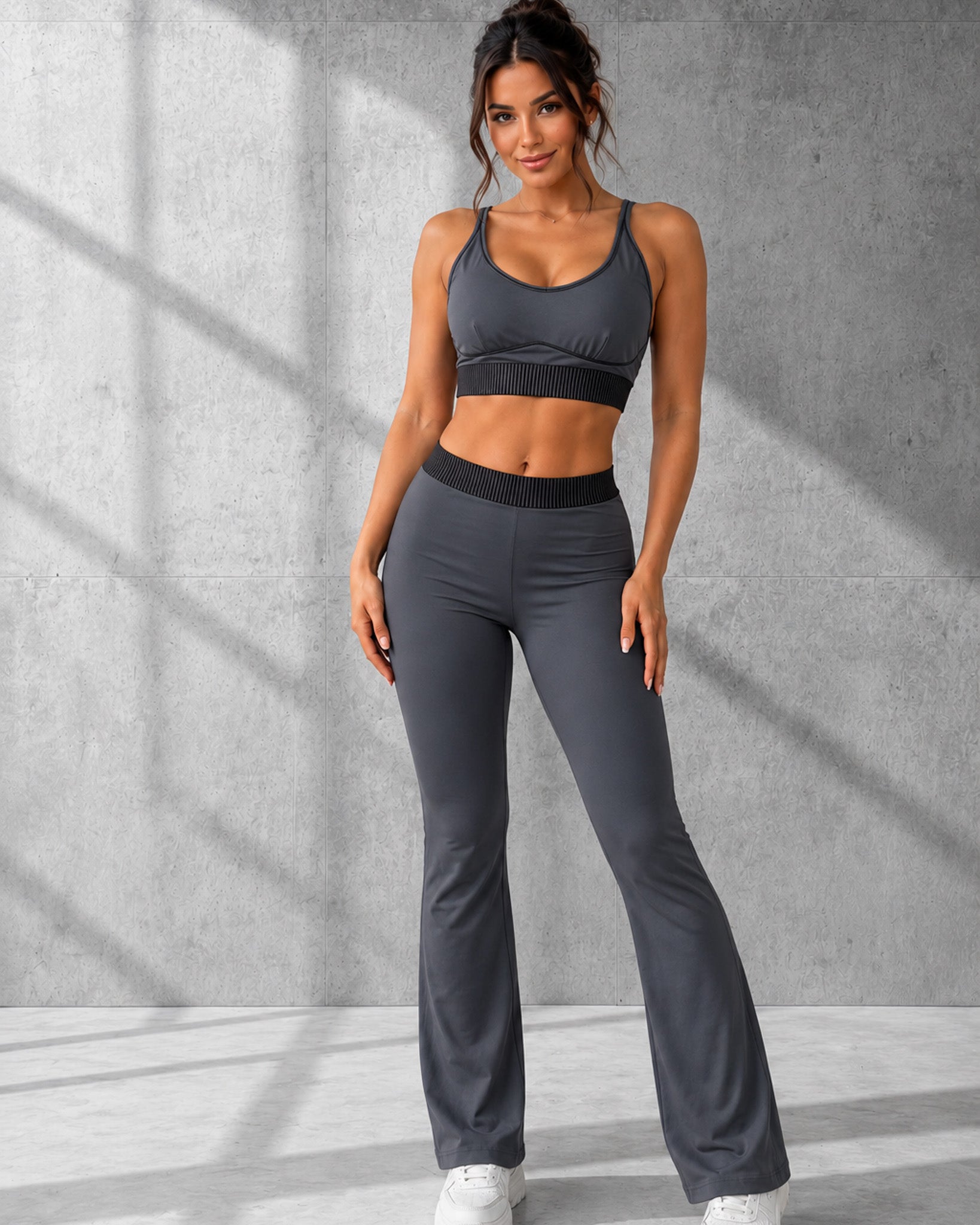 Set Deportivo Mujer Calza Acampanada Flare y Top Peto - YK37160
