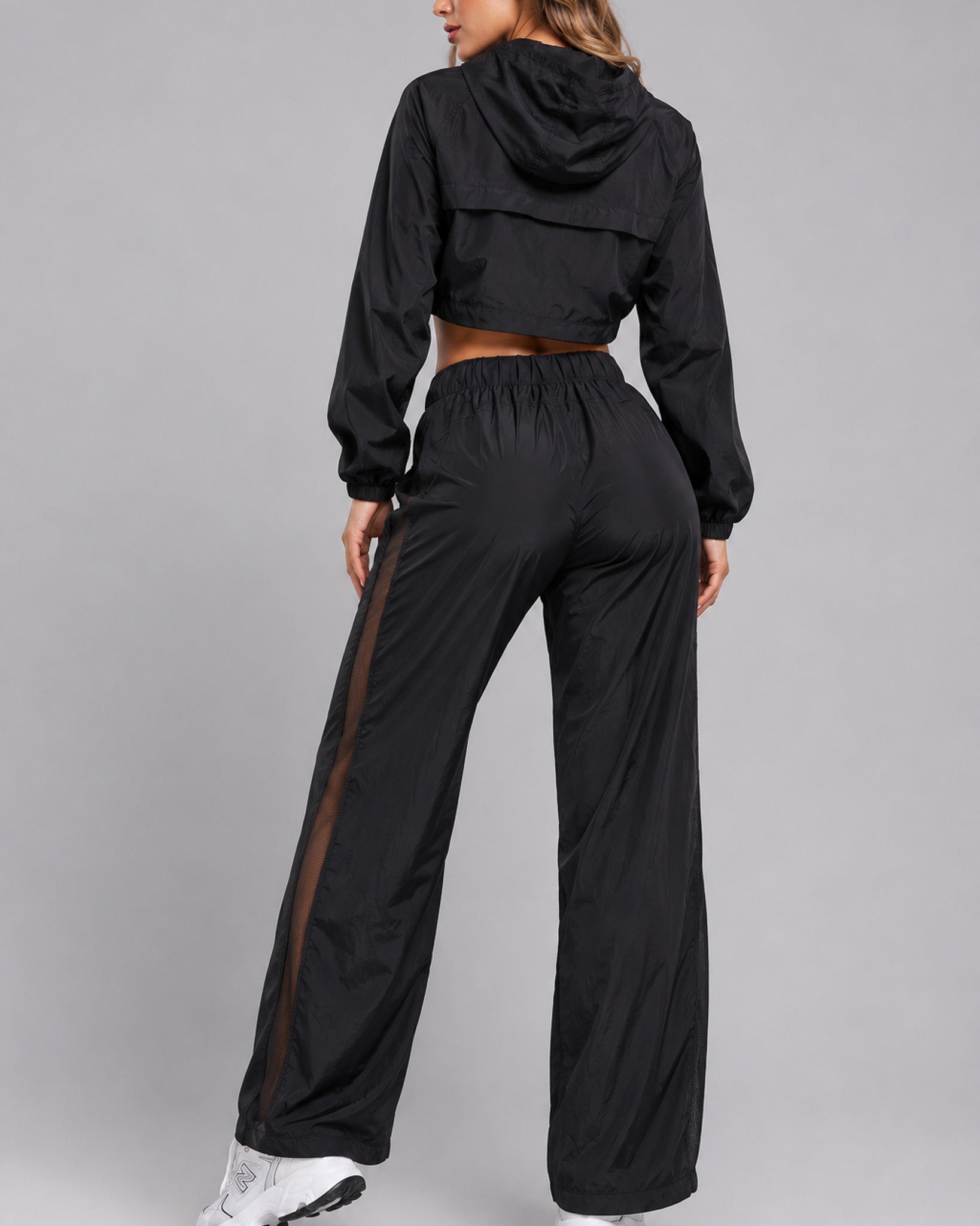 Conjunto Deportivo Dos Piezas Chaqueta Corta Y Pantalón Palazzo - LQ1014