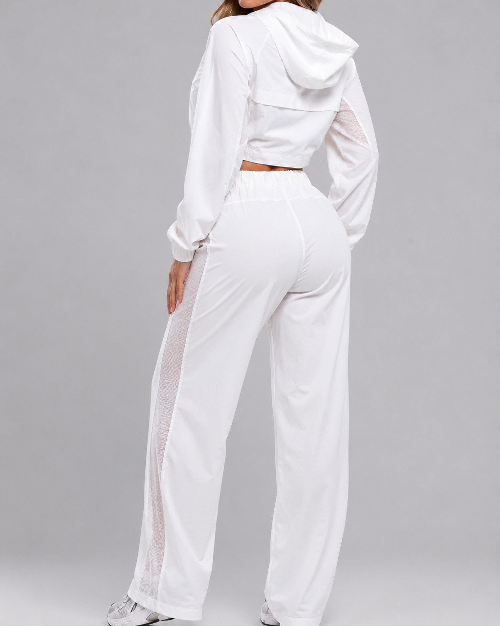 Conjunto Deportivo Dos Piezas Chaqueta Corta Y Pantalón Palazzo - LQ1014
