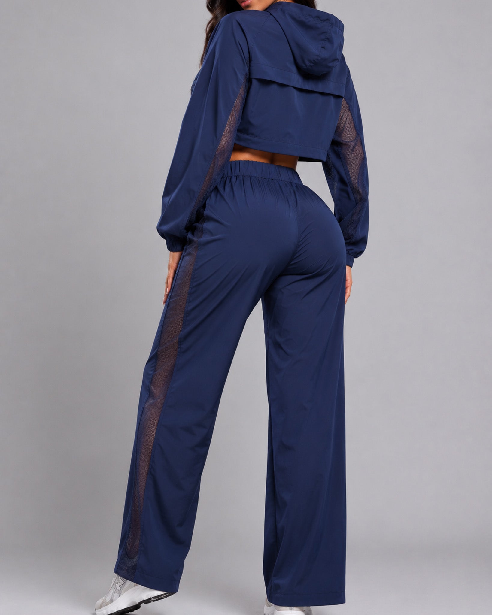 Conjunto Deportivo Dos Piezas Chaqueta Corta Y Pantalón Palazzo - LQ1014