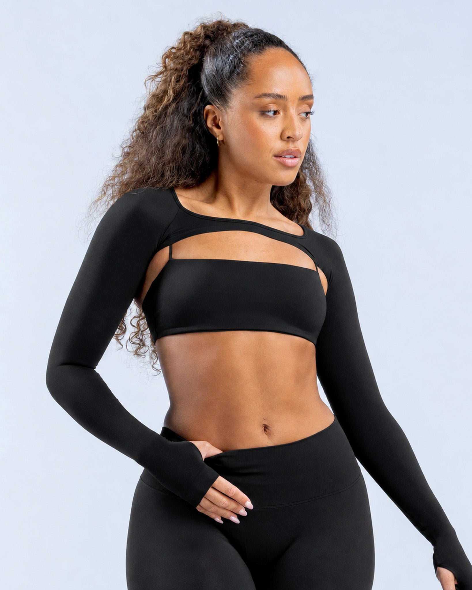 Bolero Deportivo Mujer Defy Corte Frontal Manga Larga - FX09
