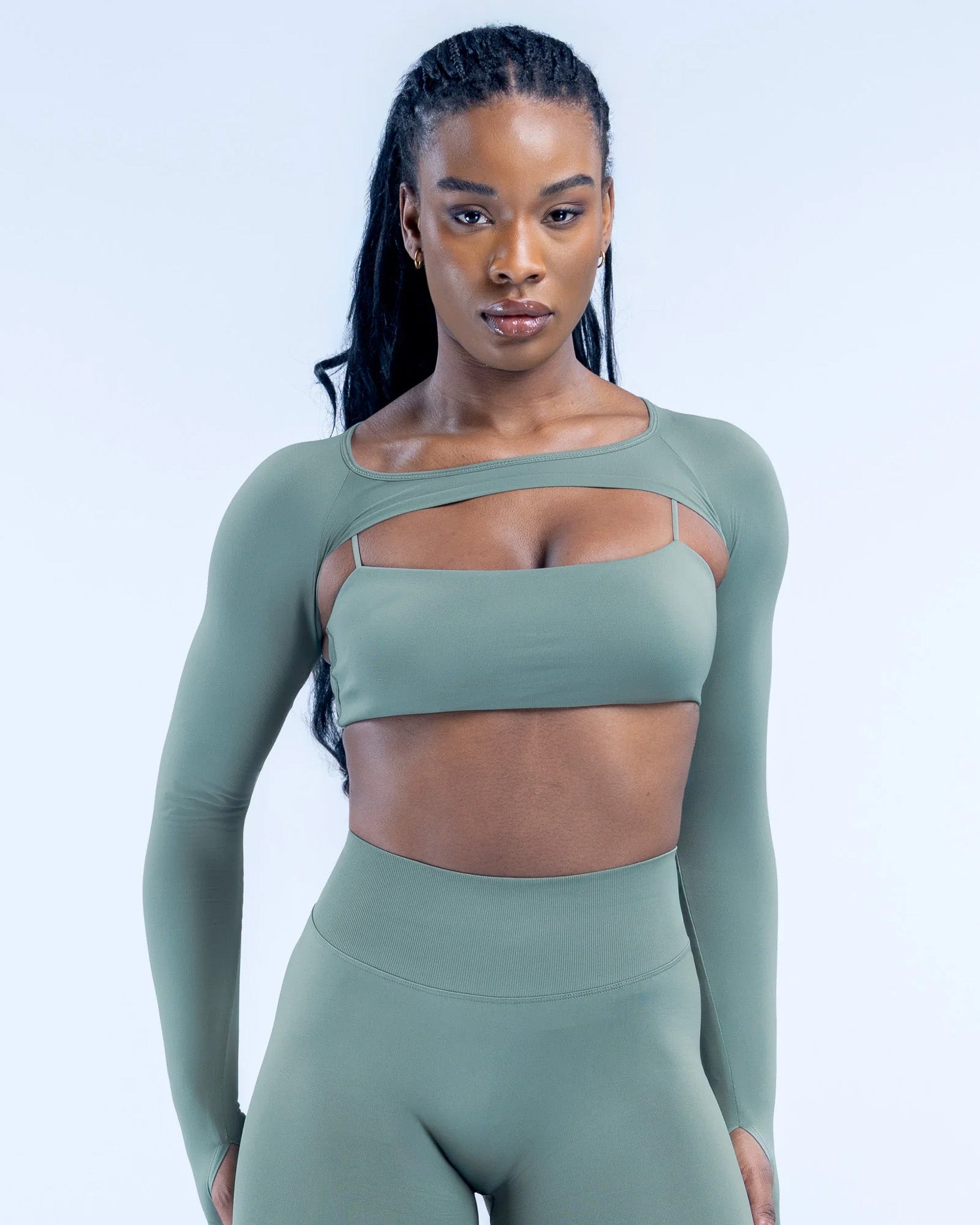 Bolero Deportivo Mujer Defy Corte Frontal Manga Larga - FX09