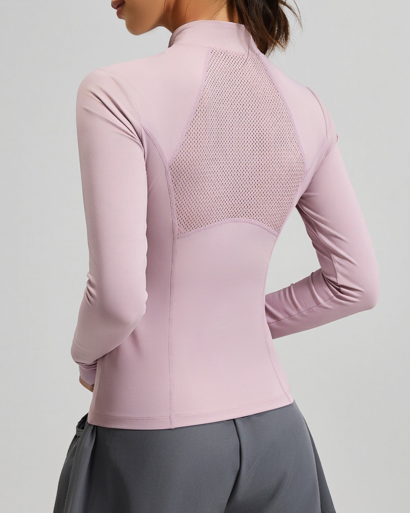 Polera Dry Fit Pro: Medio Cierre, Manga Larga y Calce Slim - JYT031