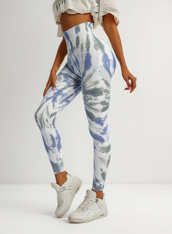 Leggings Calzas Deportivas Manchada Push Up An007