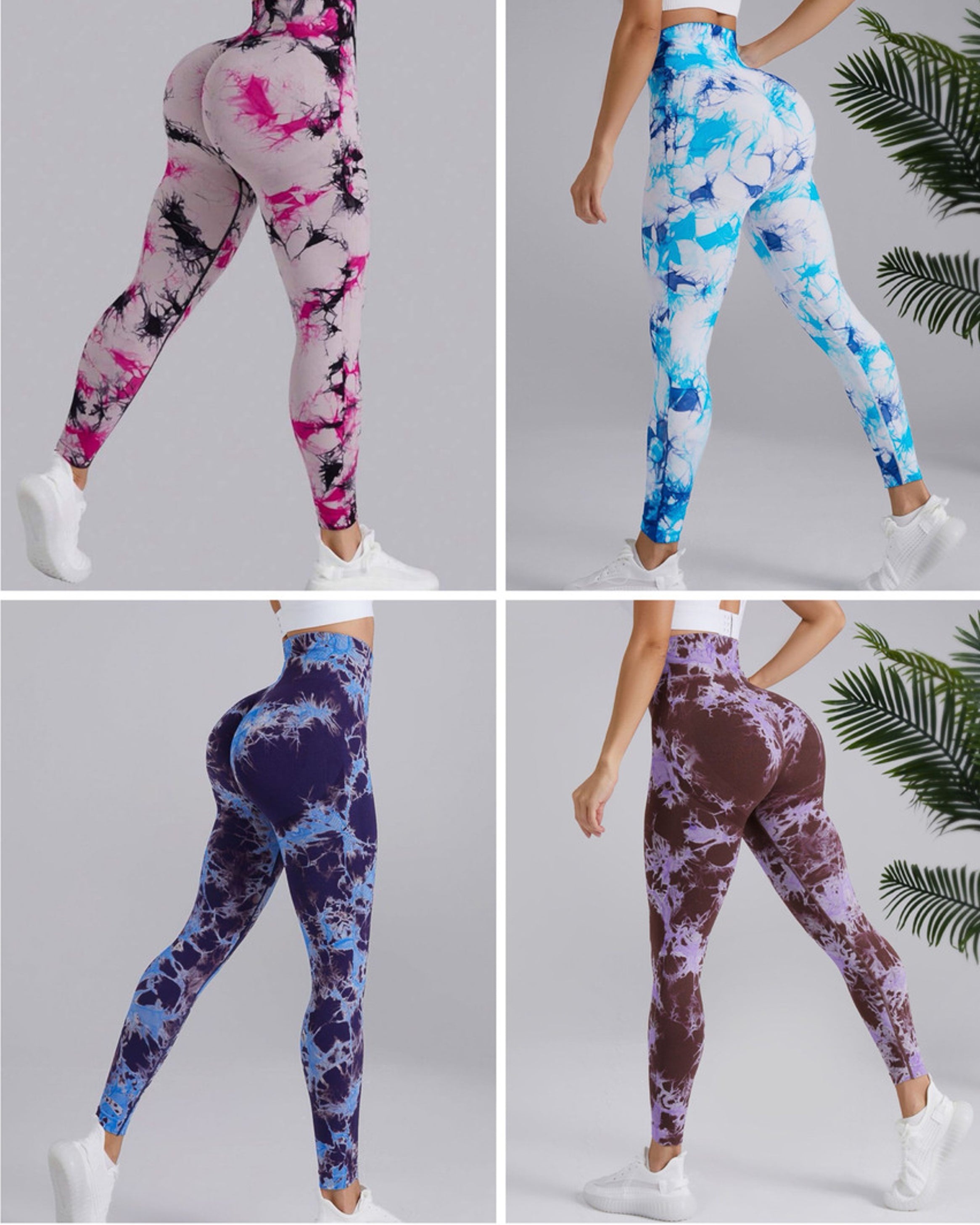 Pack 4 Calzas Deportiva Sin Costura Con Efecto Push Up