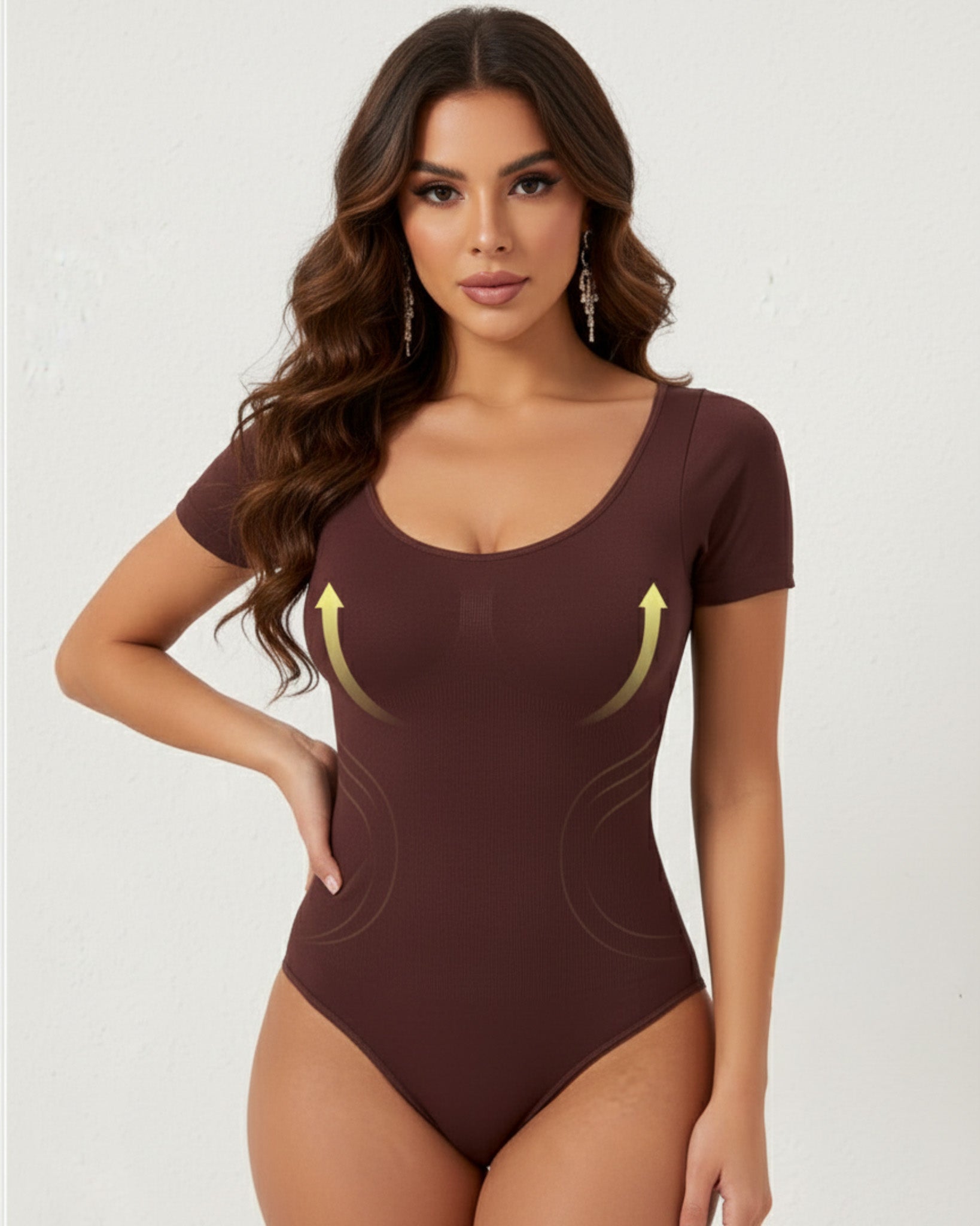 Body Moldeador para Mujer con Mangas Cortas- YY631