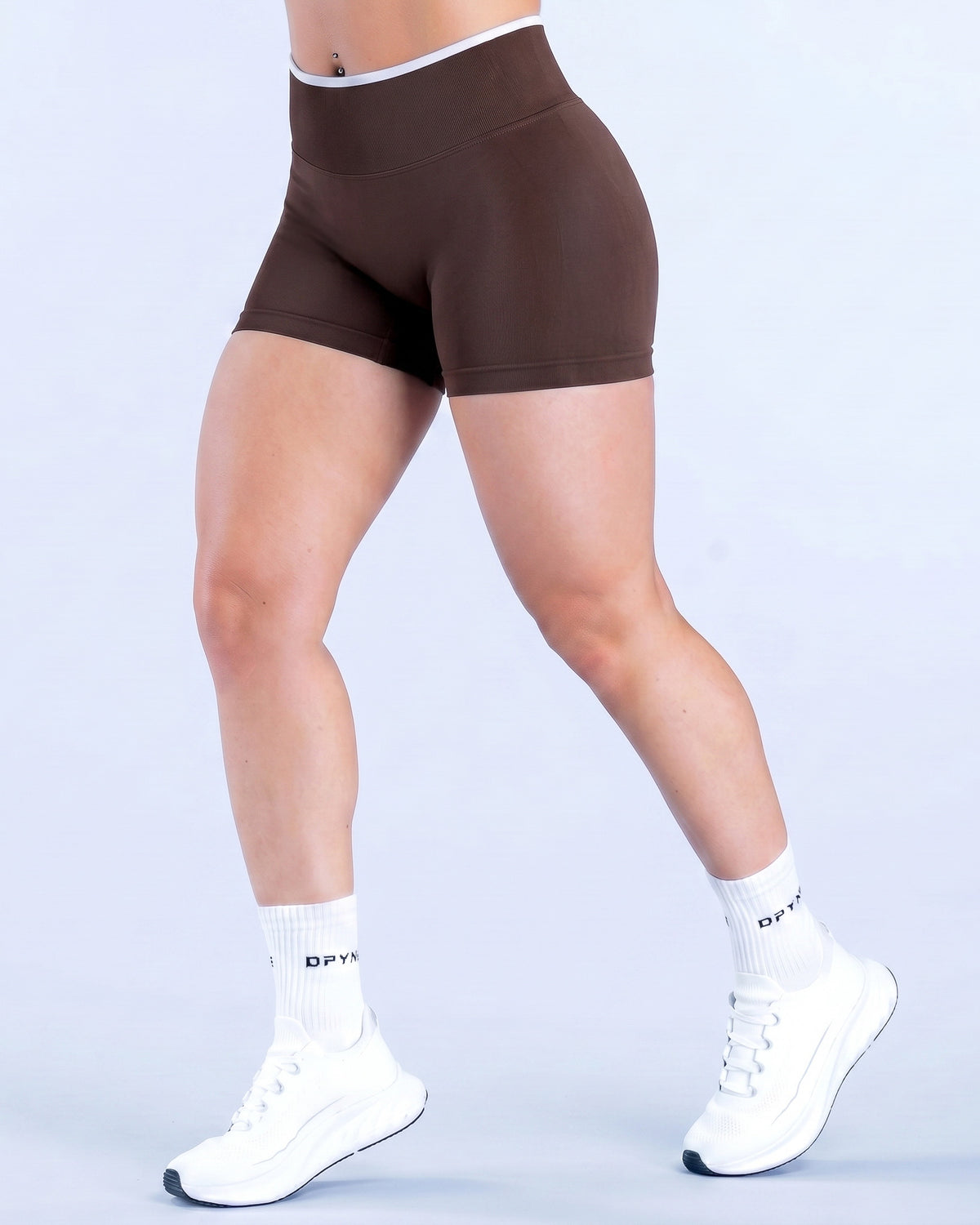 Short Deportivo Seamless Push Up Pretina Bicolor Gym - YJ346