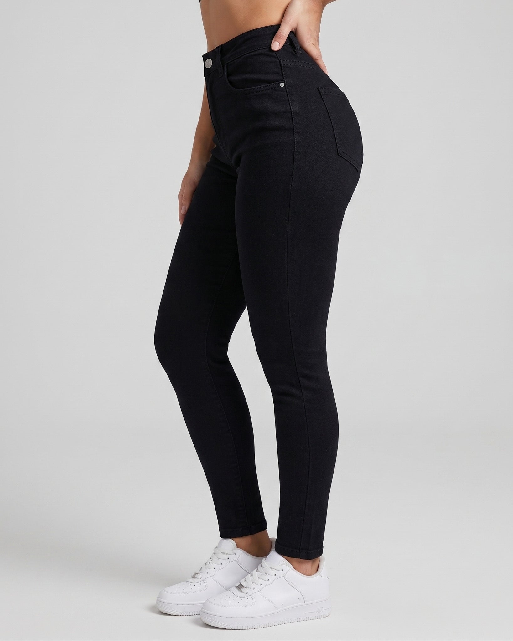 Pantalón Negro Pitillo Tiro Alto - Efecto Modelador Pro - IMP5534