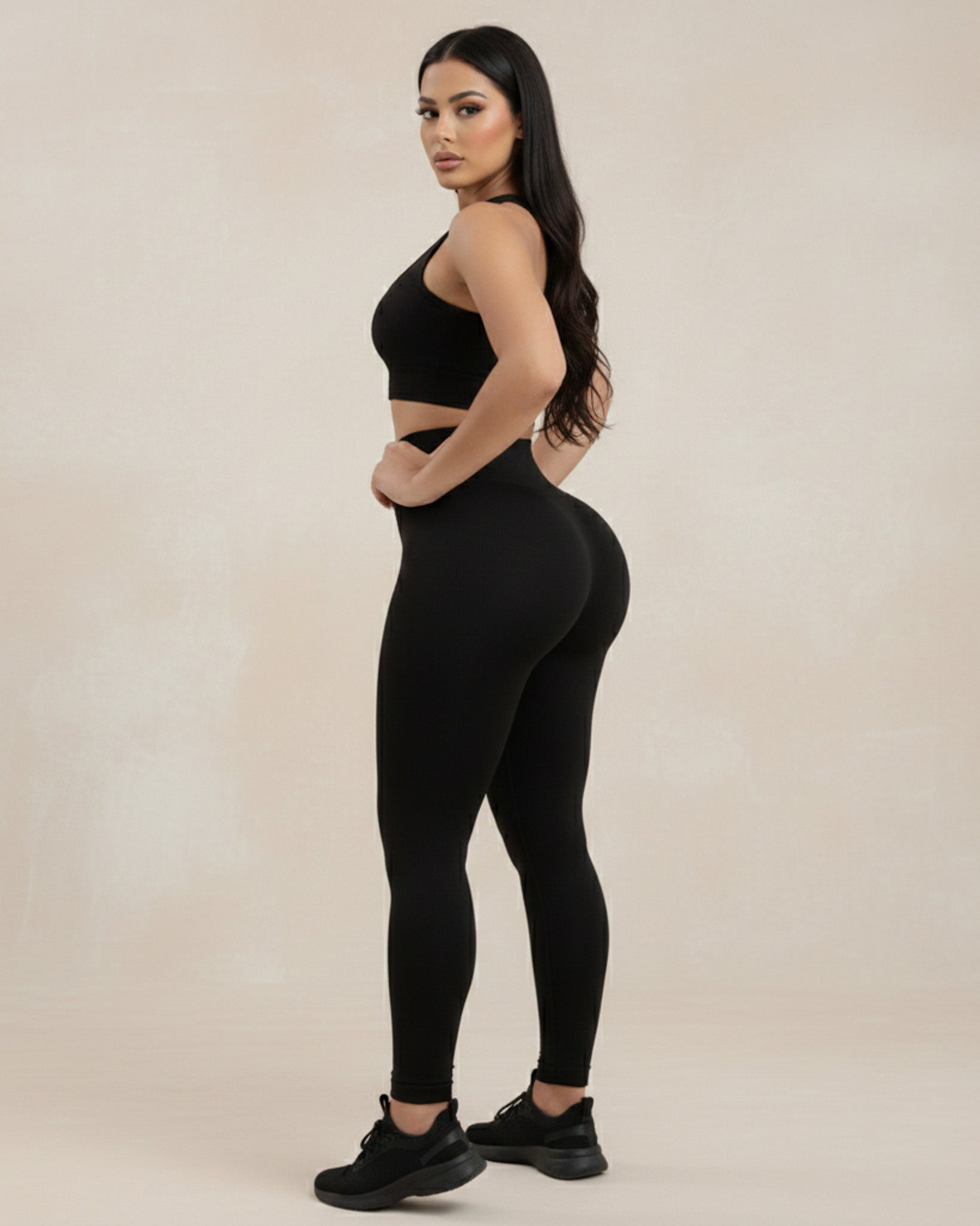 Conjunto de 2 piezas con top y leggings tie dye