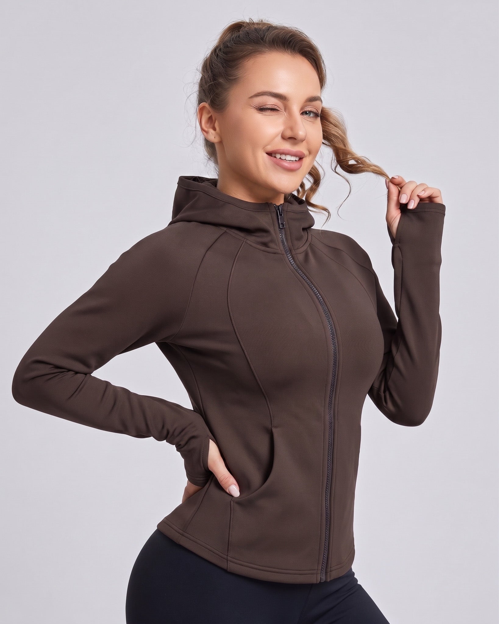 Chaqueta Chiporro Invierno Entallada Gorro Pasadedo Mujer - JYT044