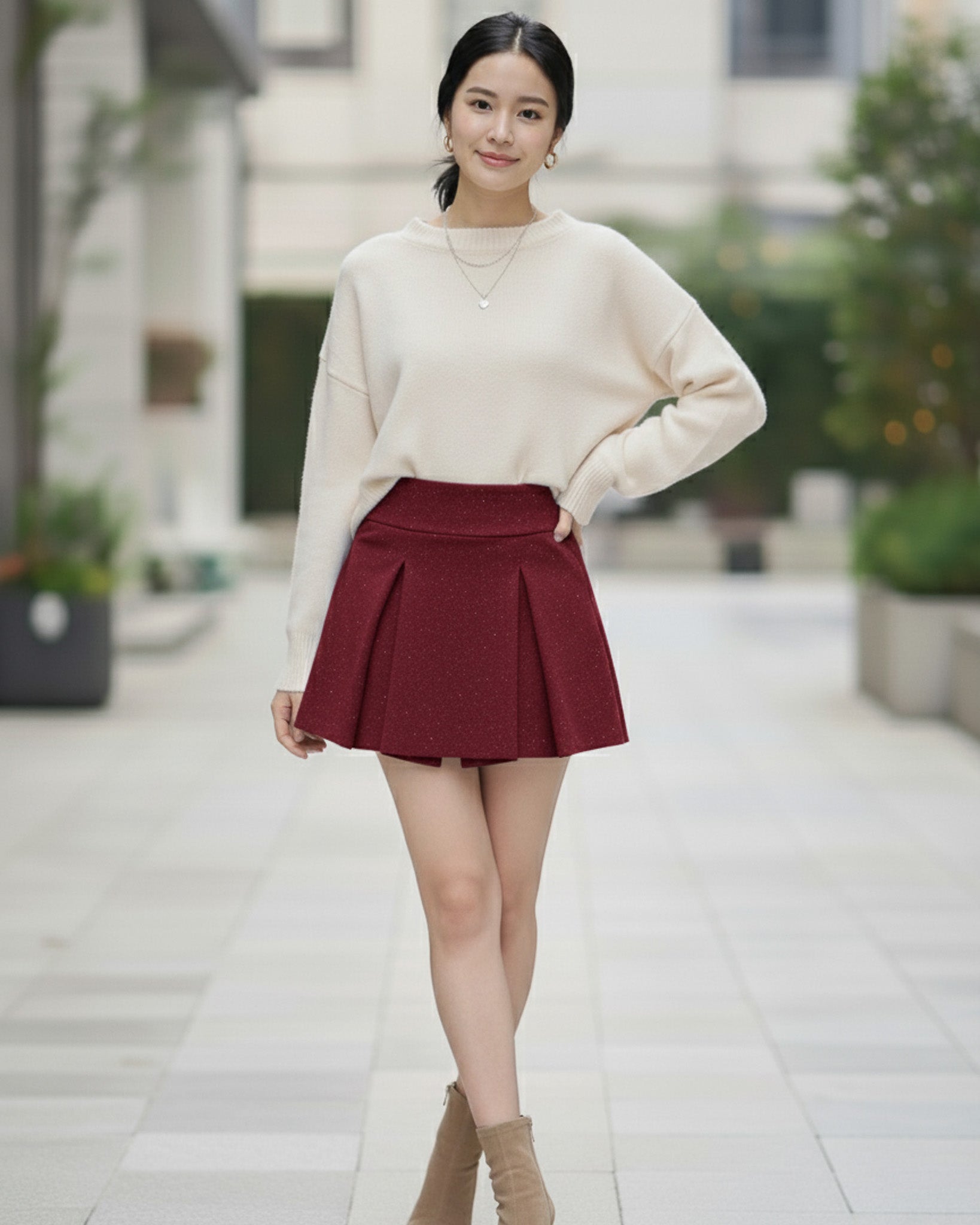 Falda Short Mujer con Brillos Confeccion Nacional - NA116