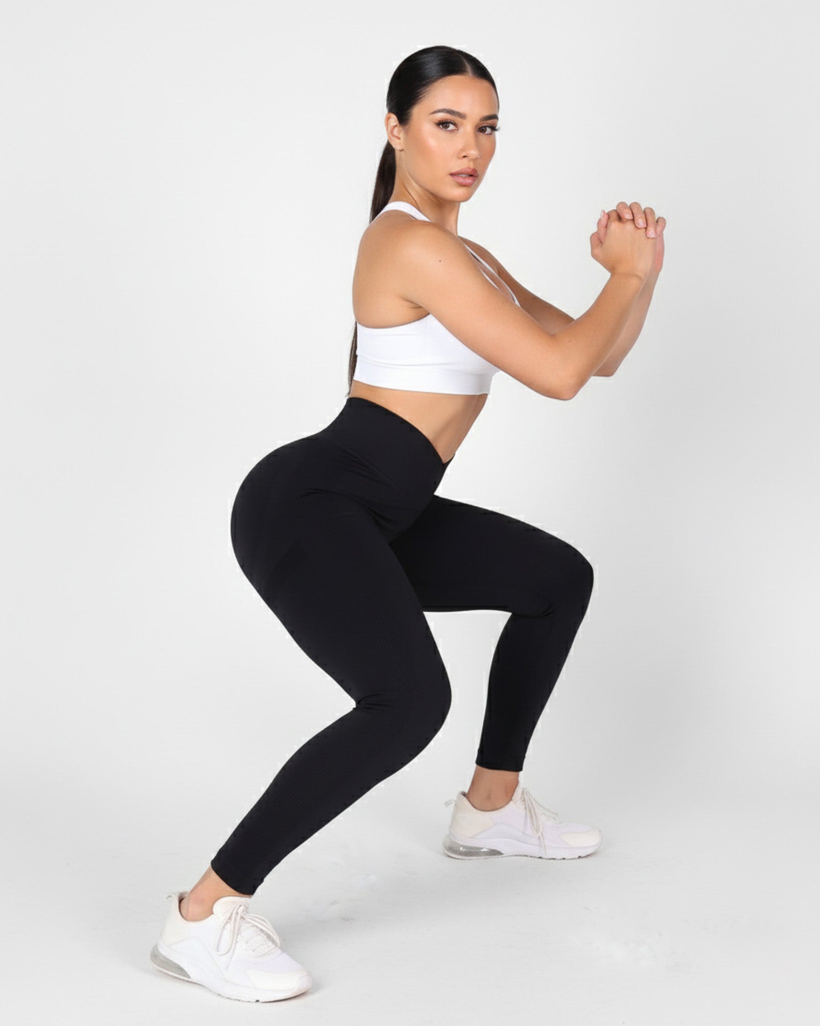 Calza Leggings Deportiva Doble Push Up Pretina Cruzada -hy04