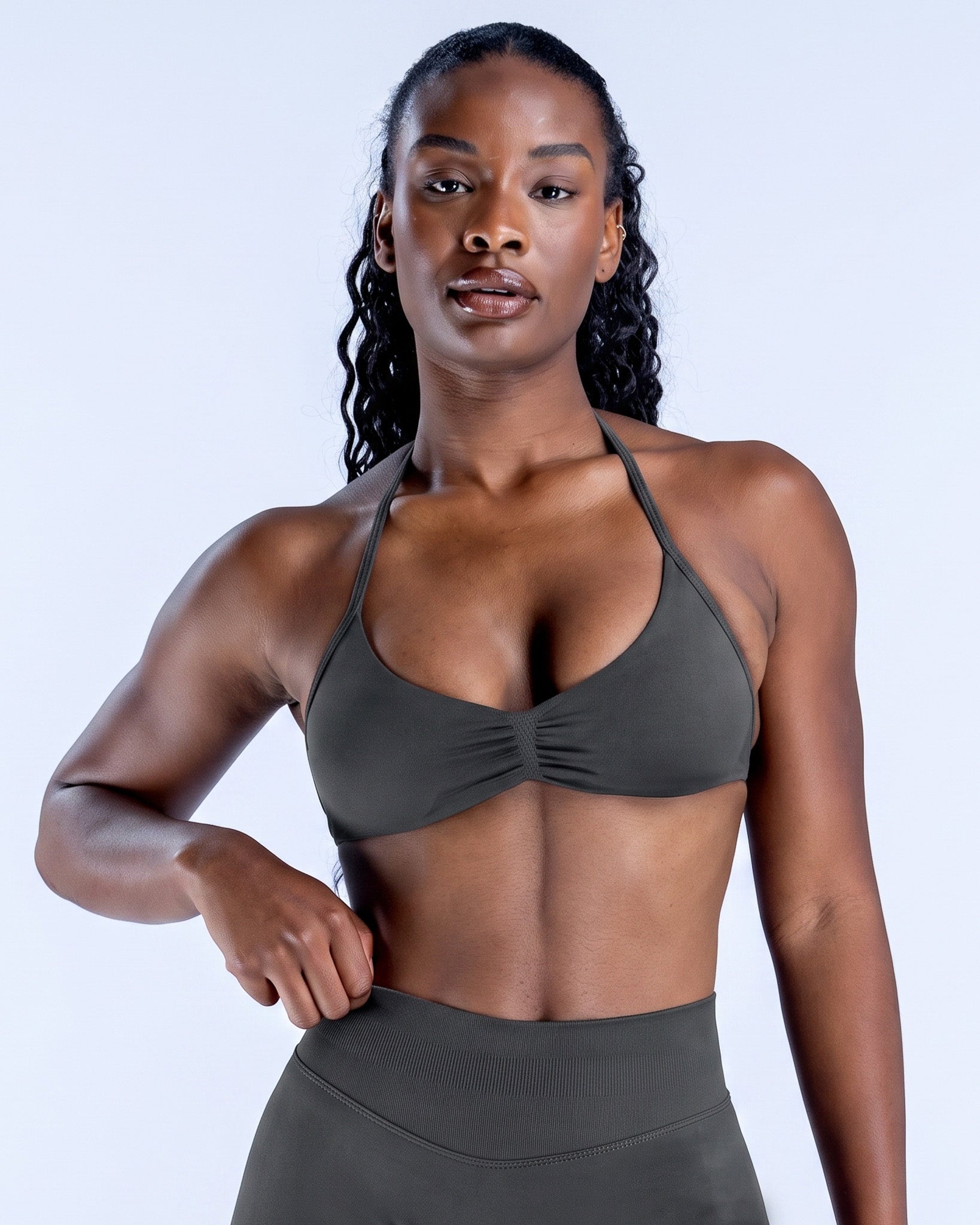 Top Sujetador Deportivo Halter Mujer con Espalda Descubierta - YJ332