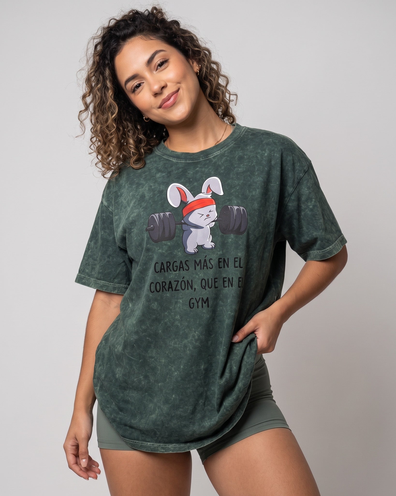 Polera Oversize Mujer Rabbit - Retro Gym Prelavada Premium - A366