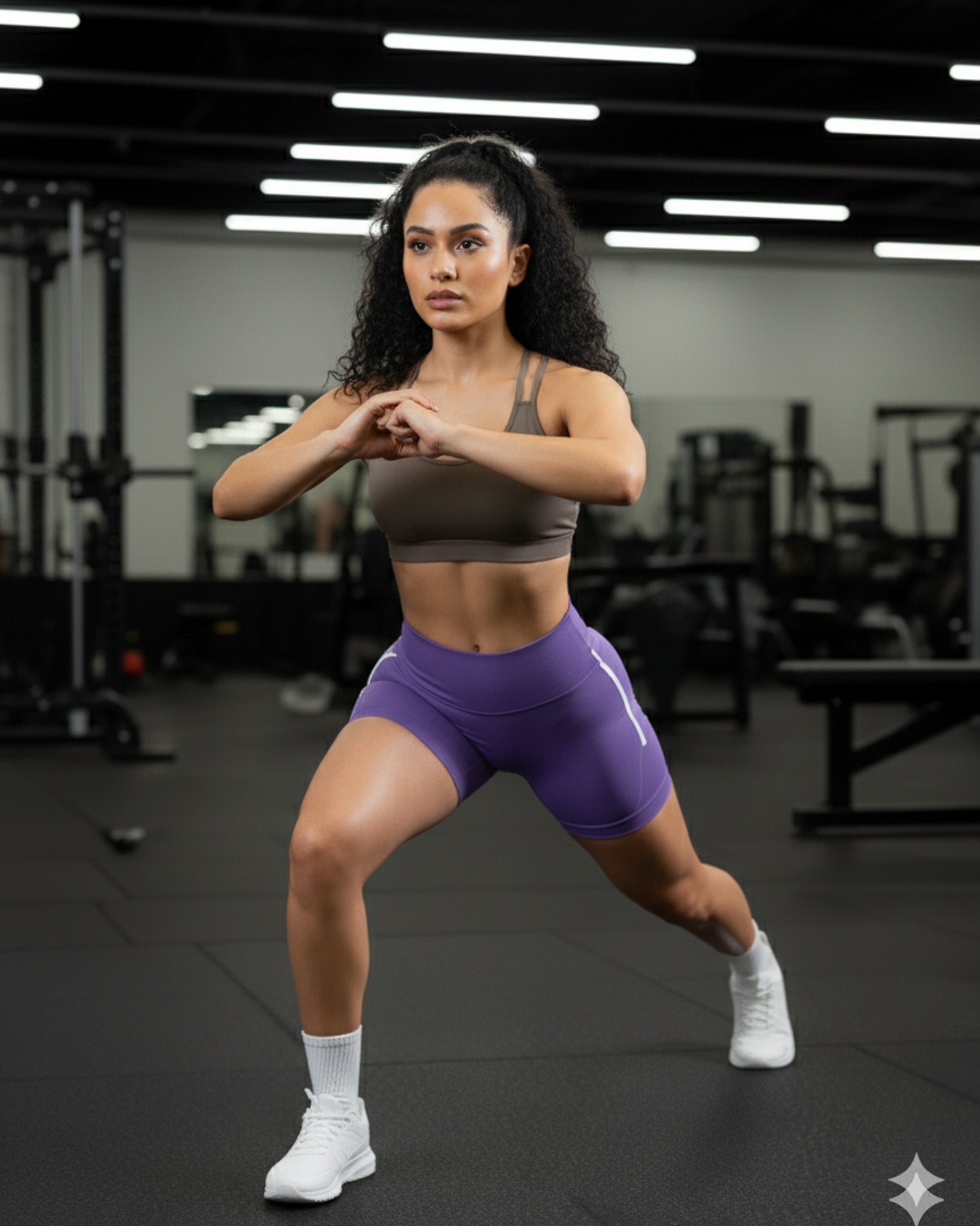 Short Deportivo con Corte en V y Líneas Plus - YJ267