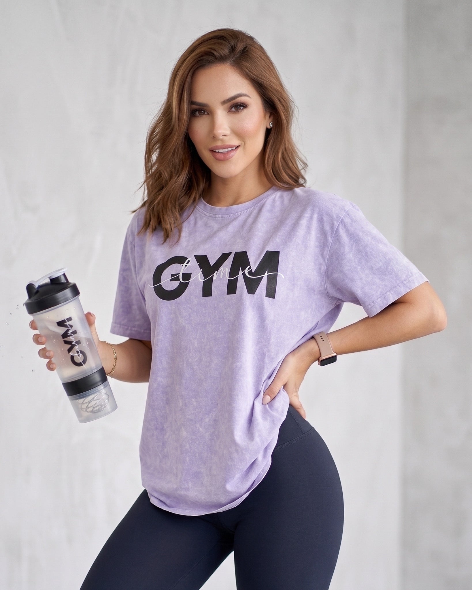Polera Oversize Gym Time - Look Retro Aesthetic Prelavada - A366