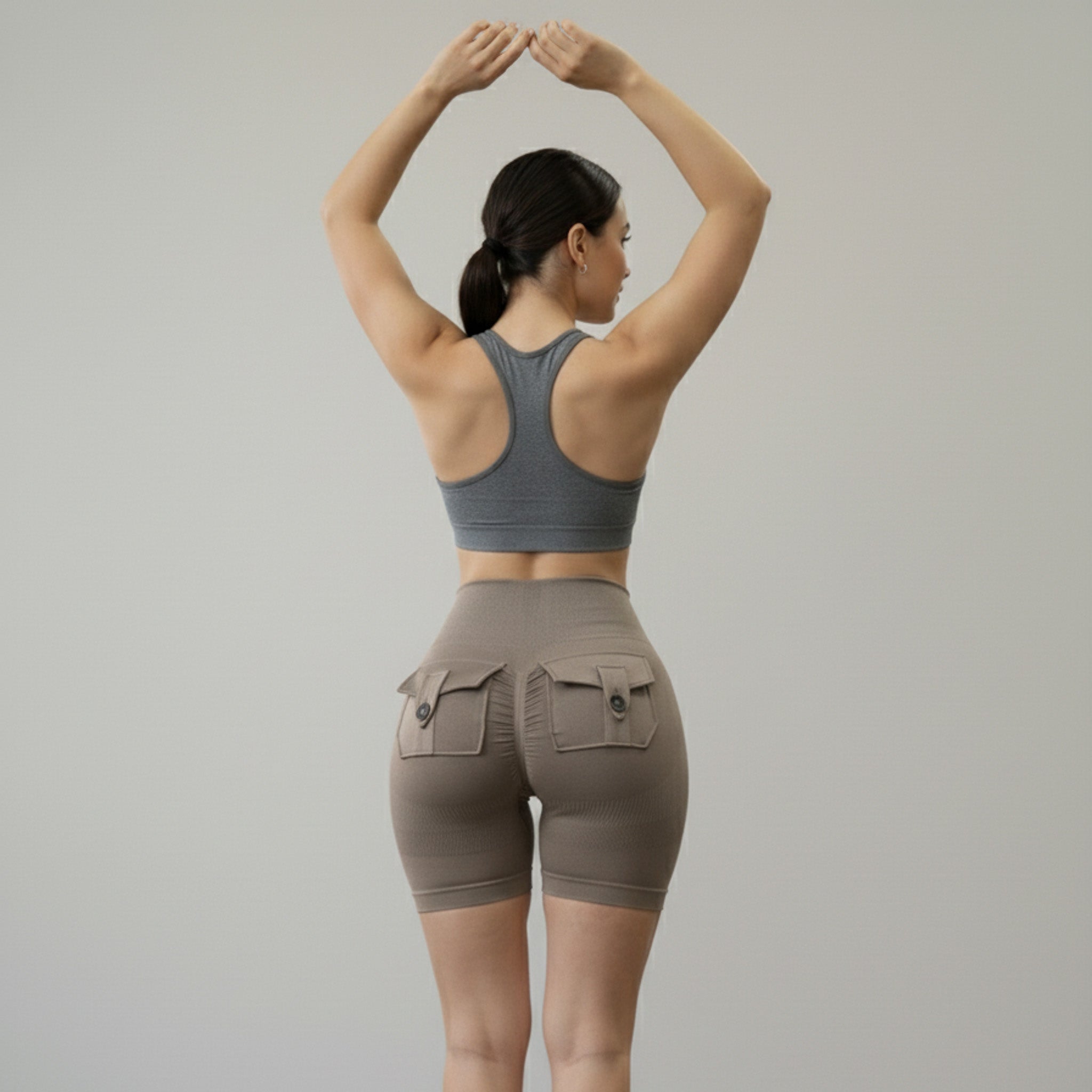 Short Deportivo Mujer con Bolsillo Trasero y Push Up - YJ242