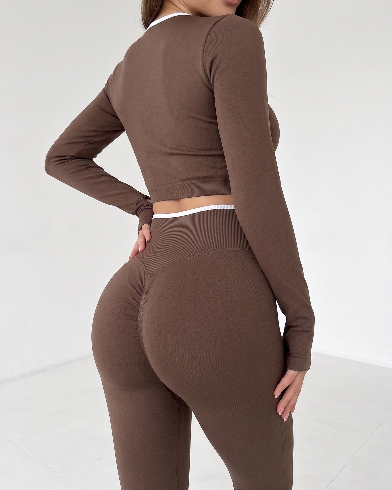 Set Mujer Flare Push Up Pretina Cruzada Líneas Calidad Pro - YJ320