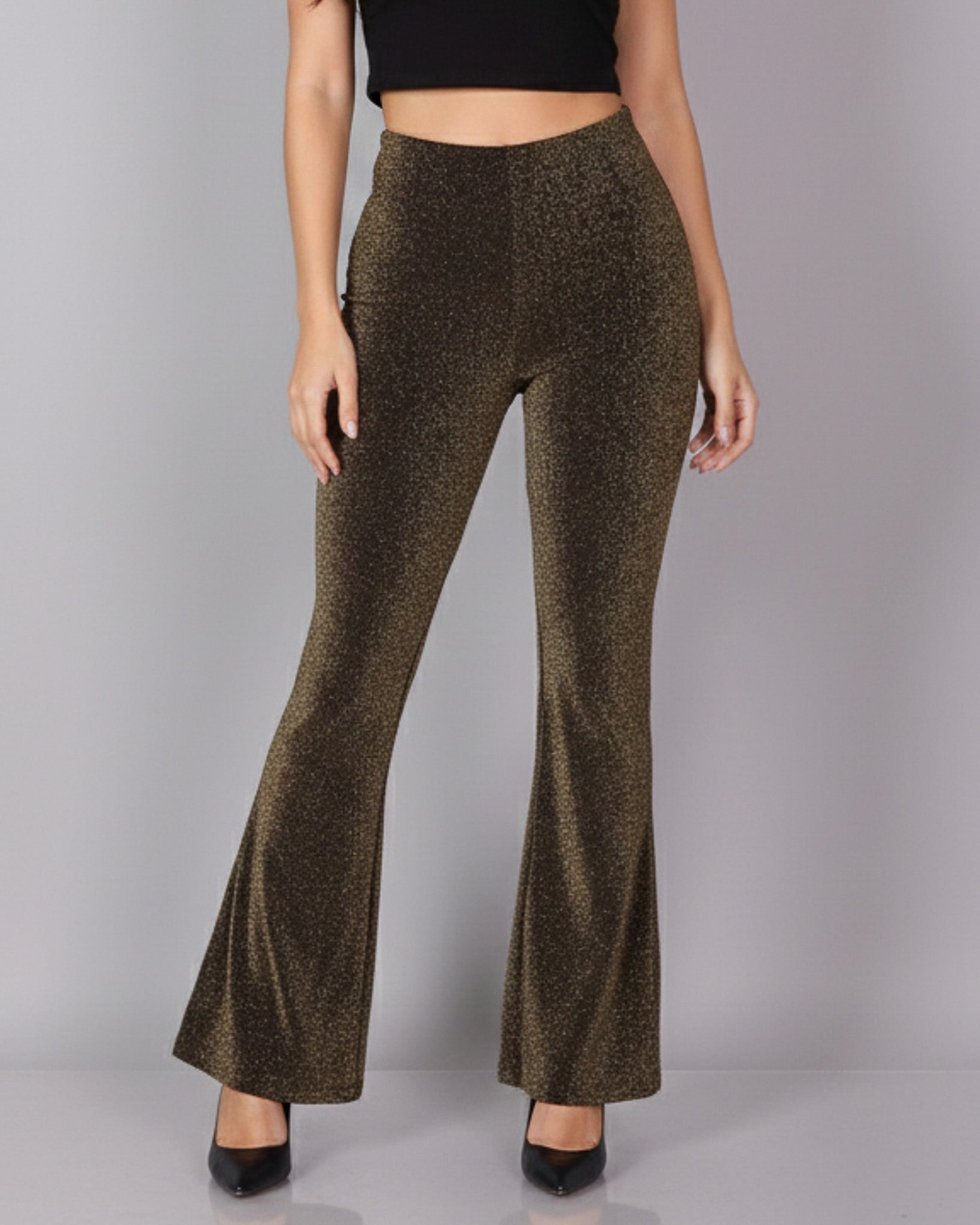 Pantalon Palazzo Elasticado y Brilloso Tendencia Biribum - TJ13037