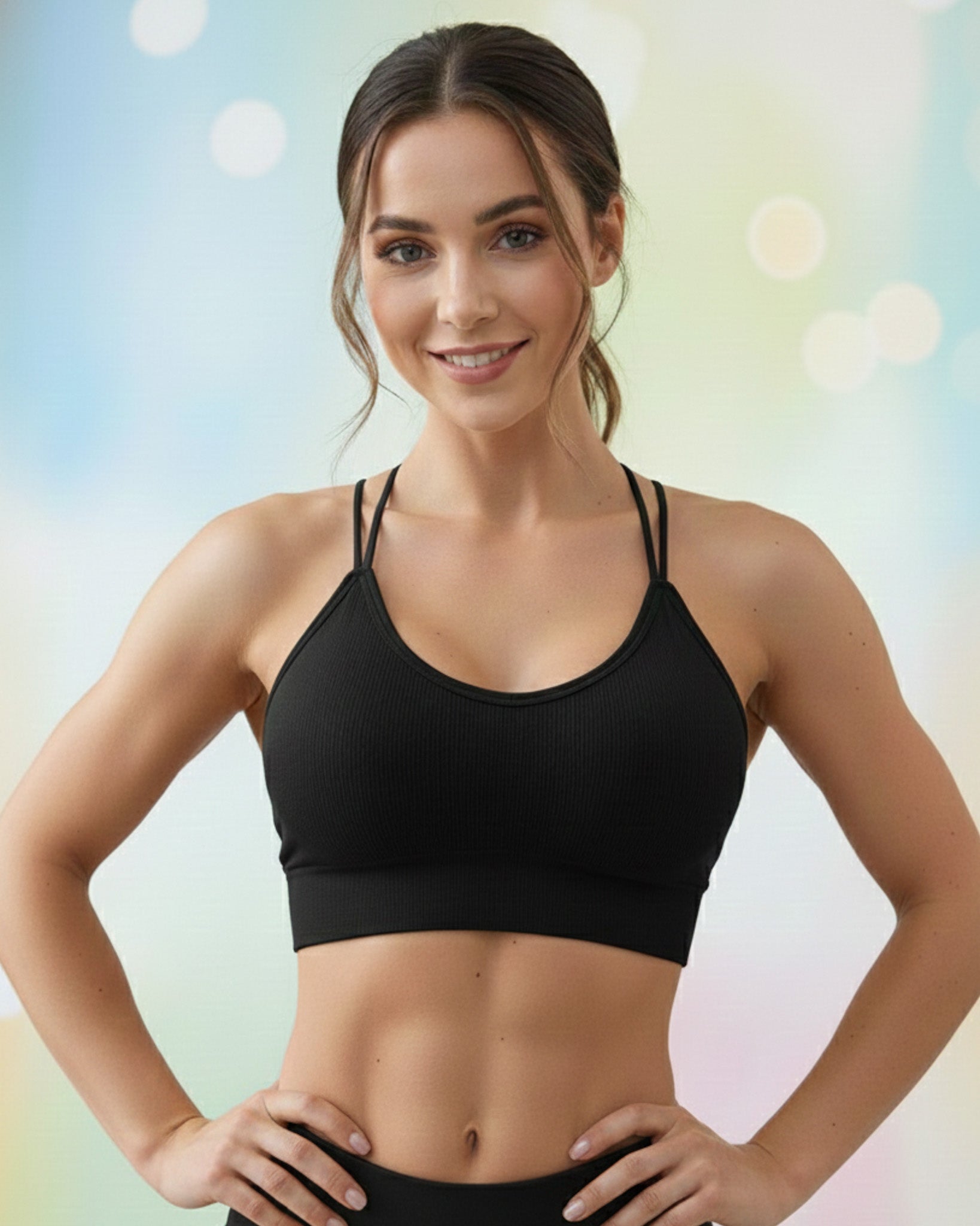 Peto Corto Deportivo con tiras cruzadas Mujer - YY313