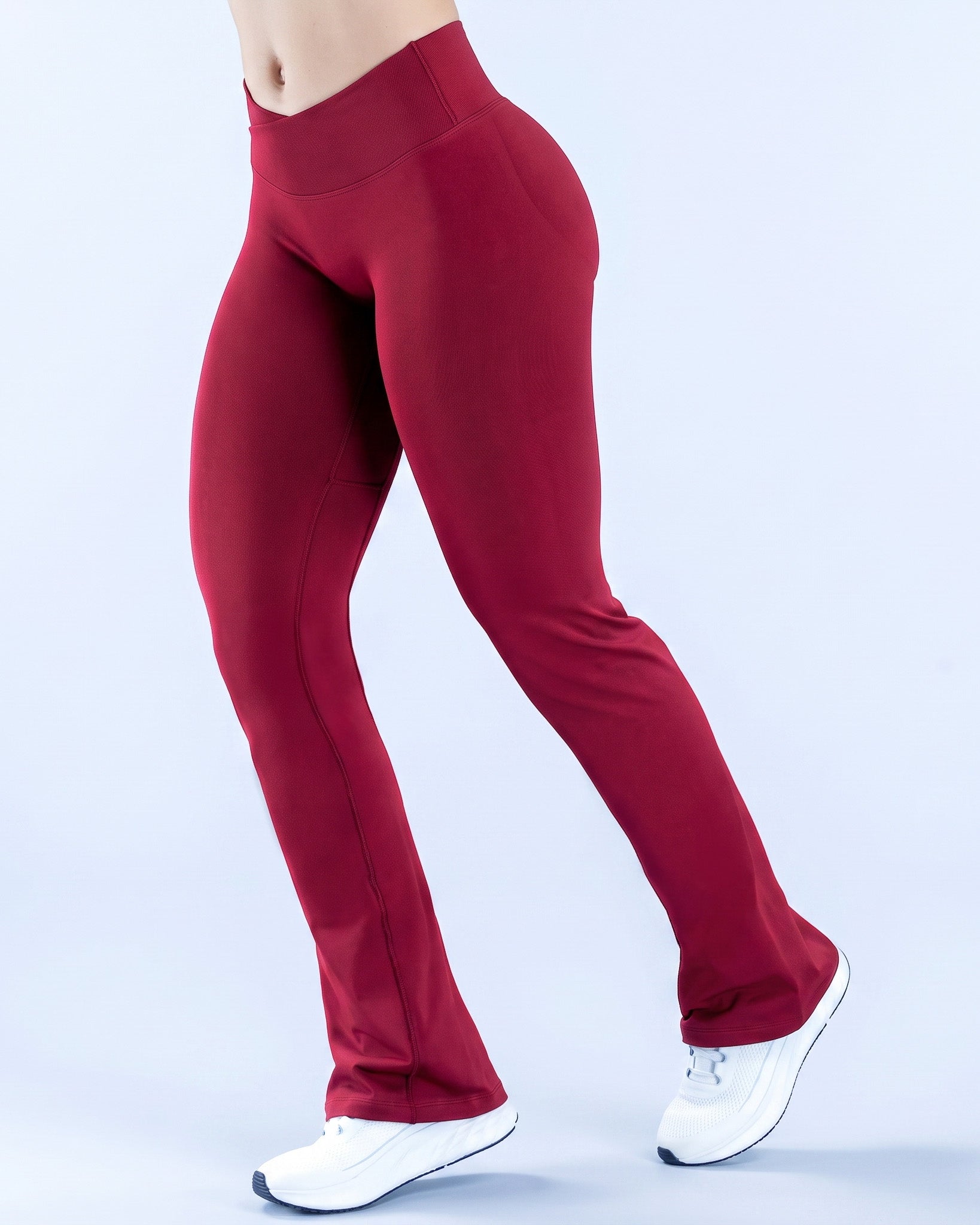 Calza Oxford Flare Push Up con Pretina en V Cruzada - YJ330