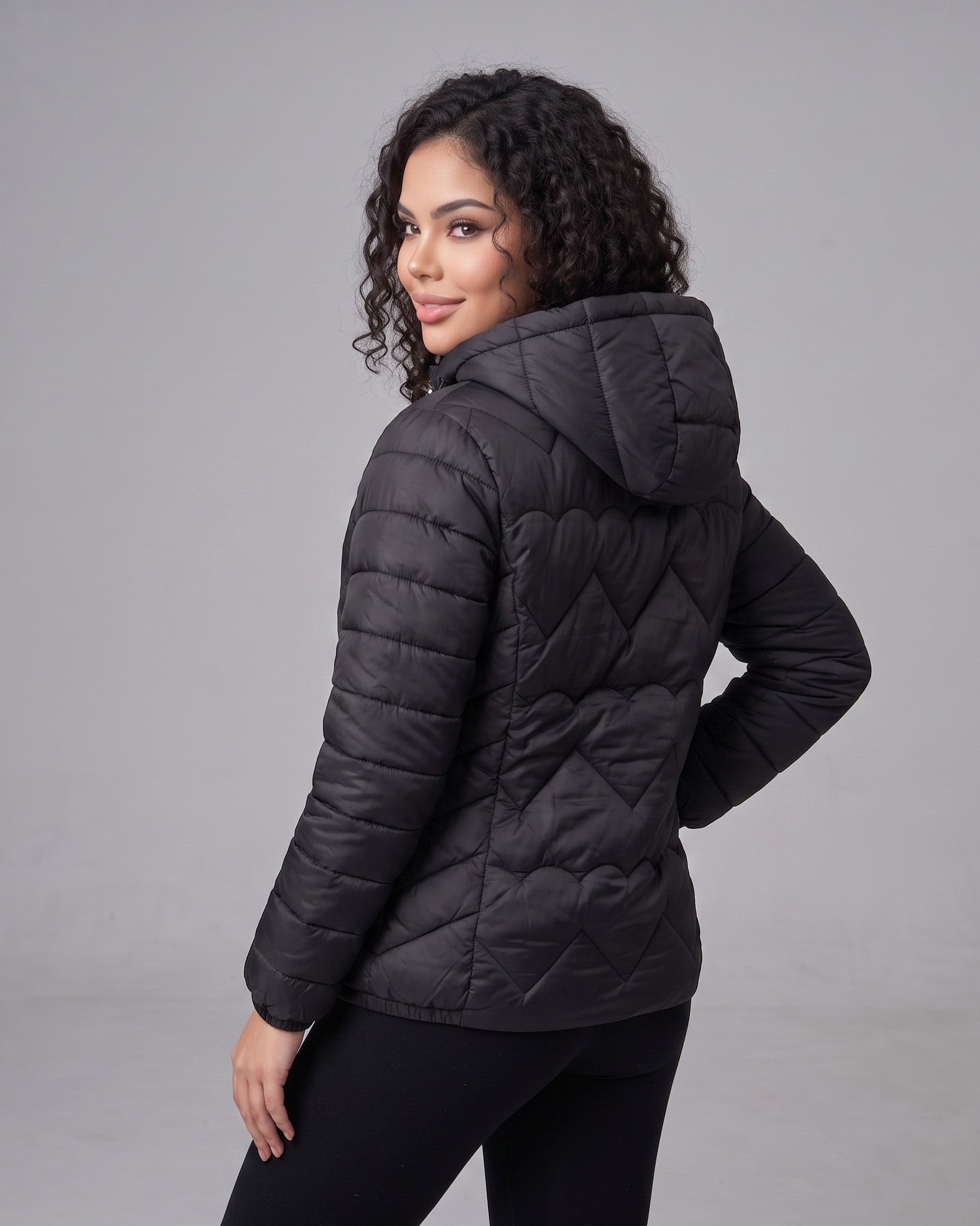 Parka Térmica Mujer Acolchada Impermeable con Capucha - EXU1602