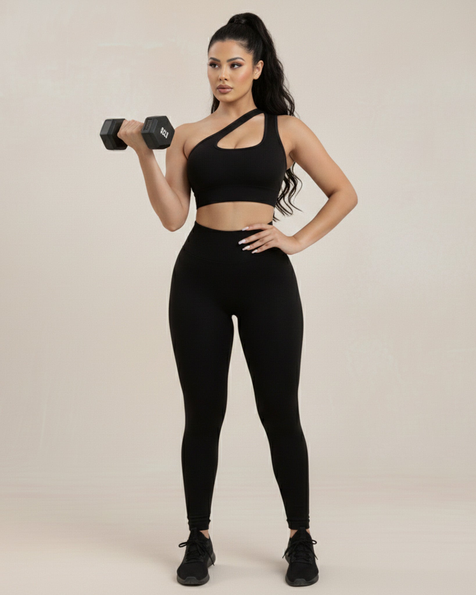 Conjunto de 2 piezas con top y leggings tie dye