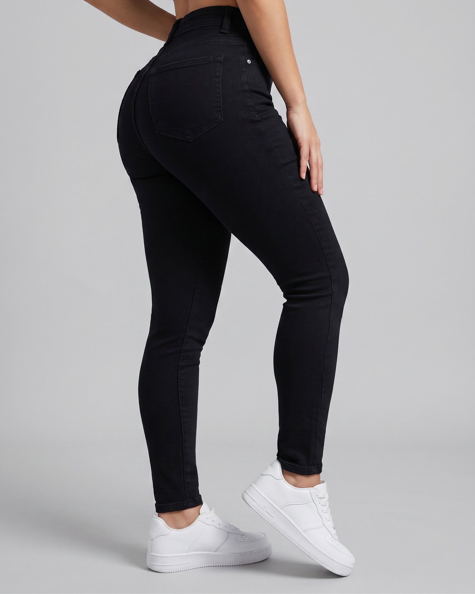 Pantalón Negro Pitillo Tiro Alto - Efecto Modelador Pro - IMP5534