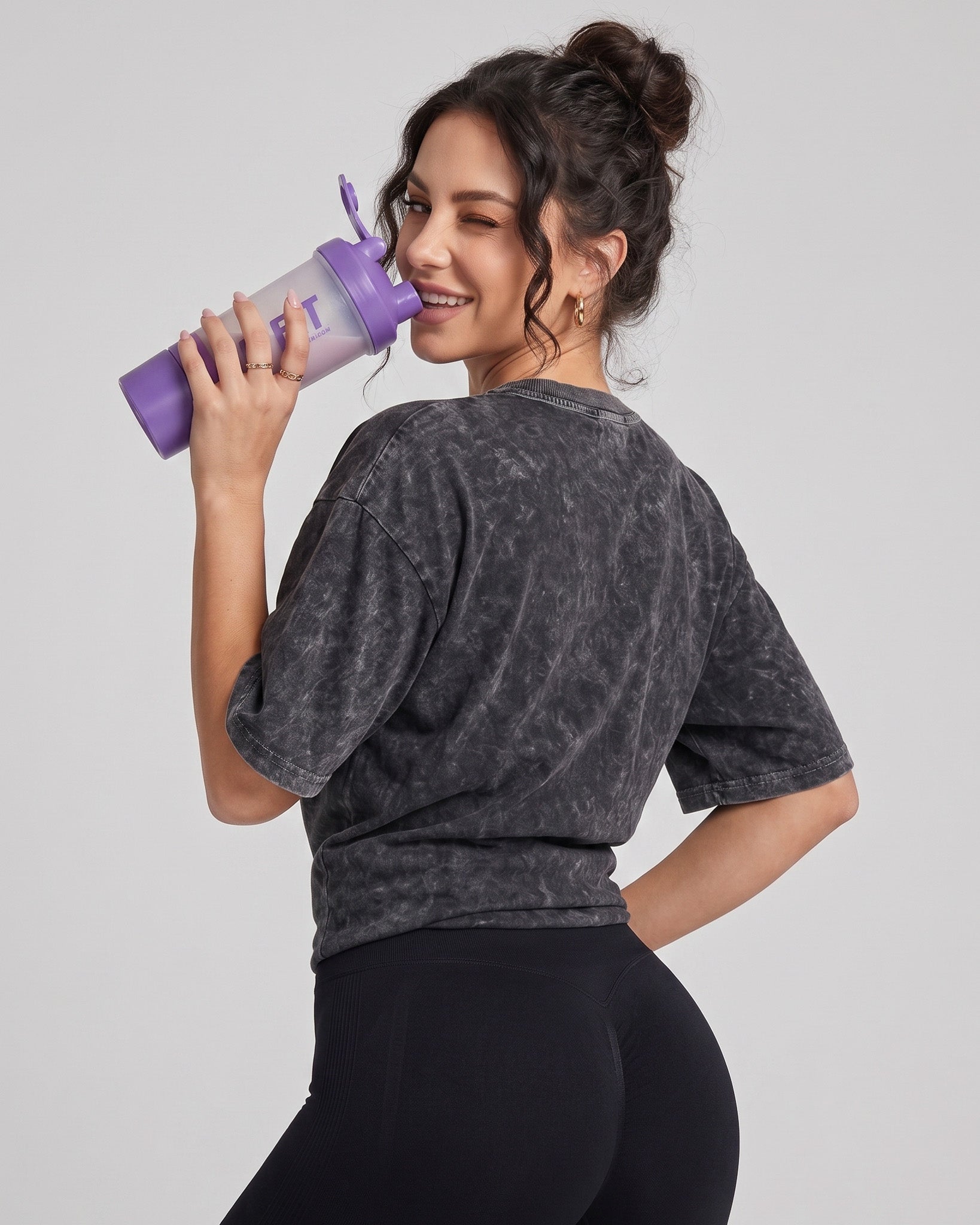 Polera Gym Oversize Mujer - Look Retro & Suave Prelavada - A366