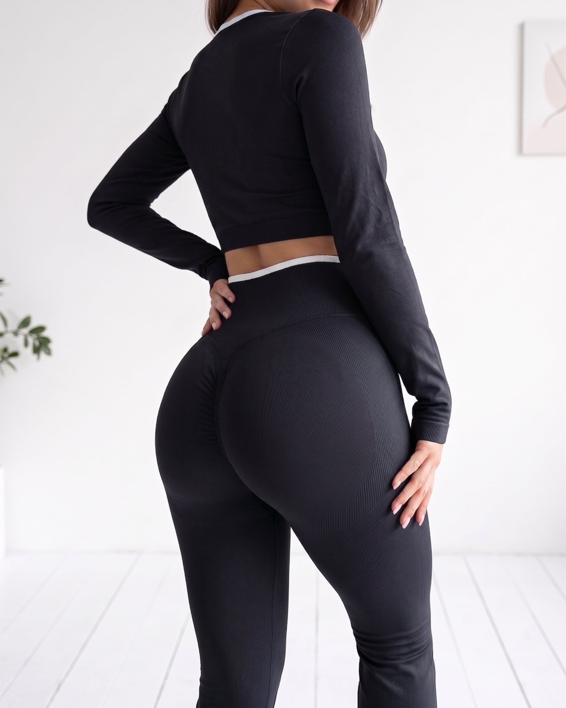 Set Mujer Flare Push Up Pretina Cruzada Líneas Calidad Pro - YJ320