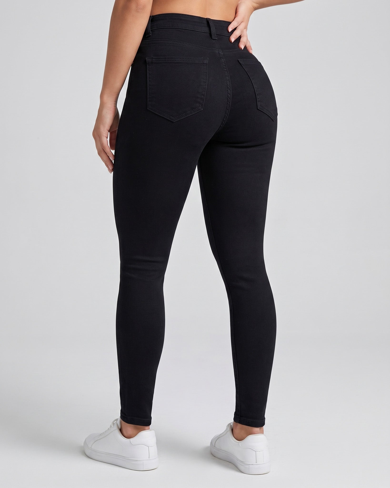 Pantalón Negro Pitillo Tiro Alto - Efecto Modelador Pro - IMP5534