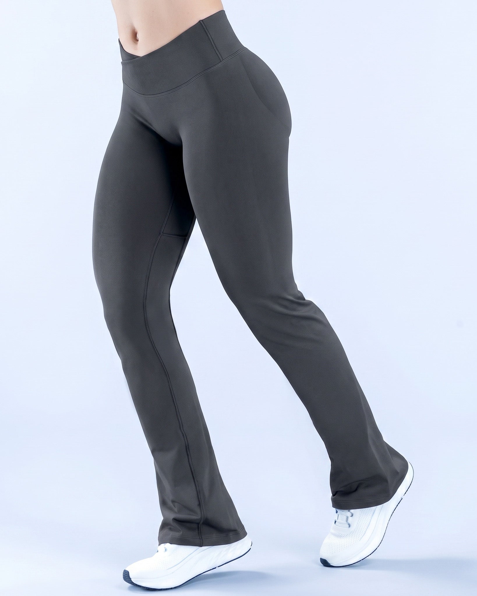 Calza Oxford Flare Push Up con Pretina en V Cruzada - YJ330