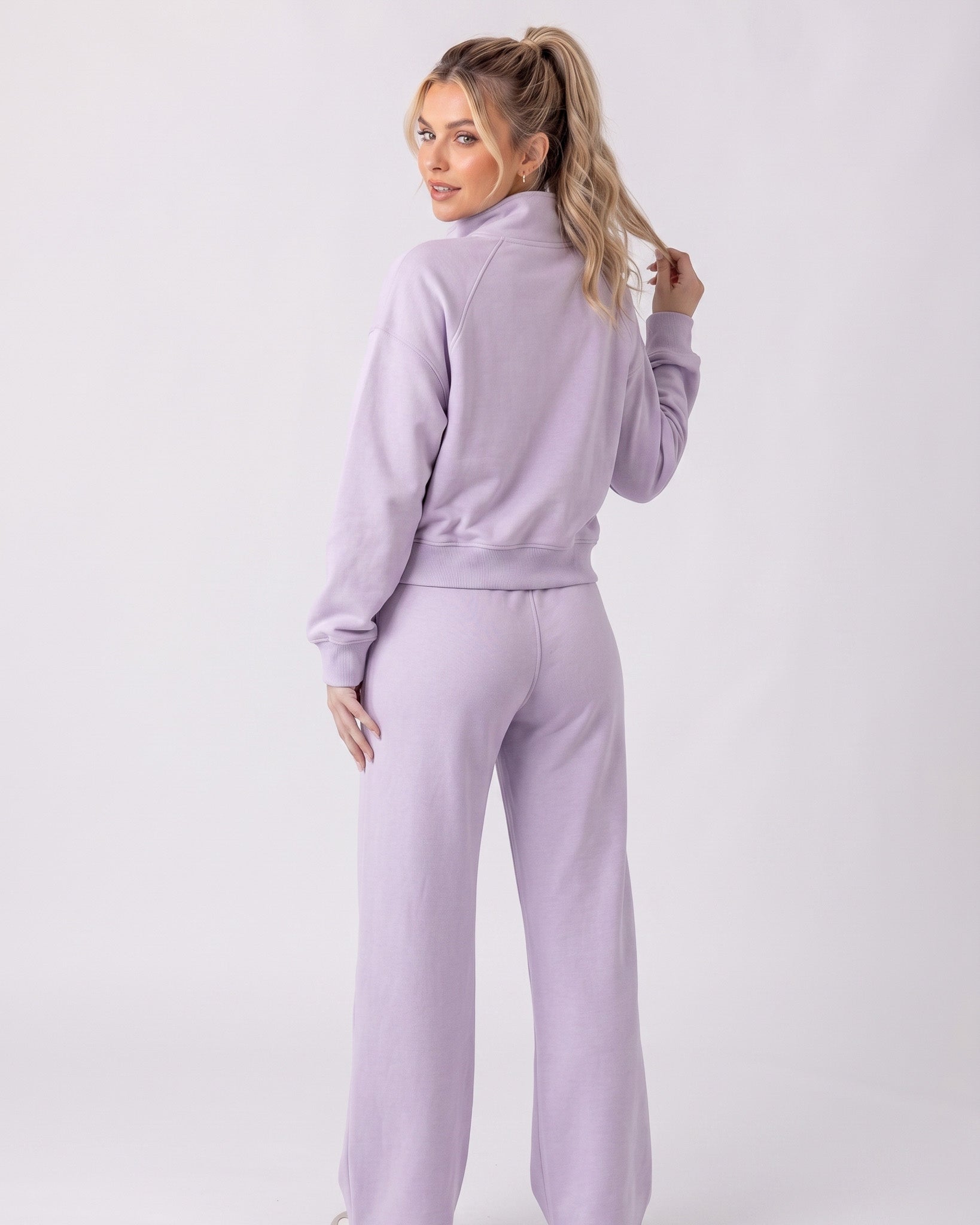 Buzo Completo Casual De Dos Piezas Polerón Corto Y Pantalón Ancho - LQ1015