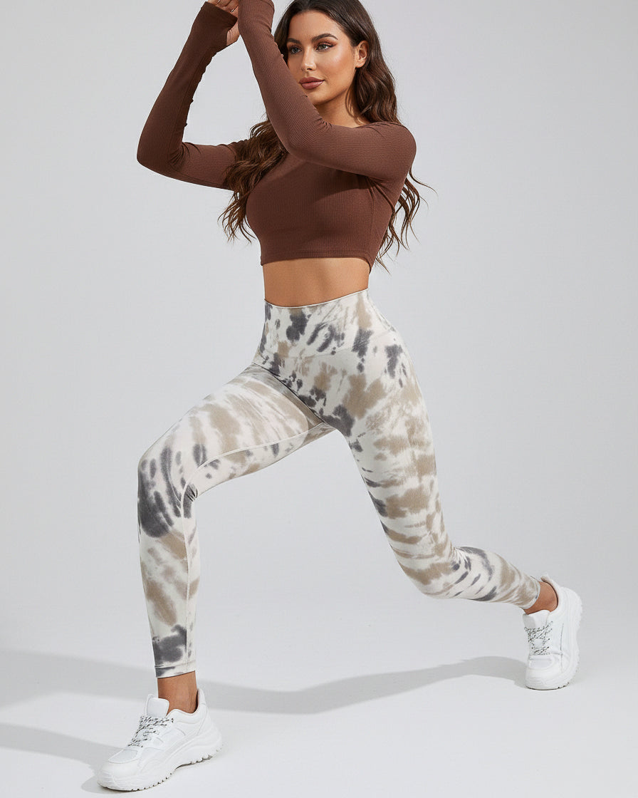 Leggings Calzas Deportivas Manchada Push Up An007